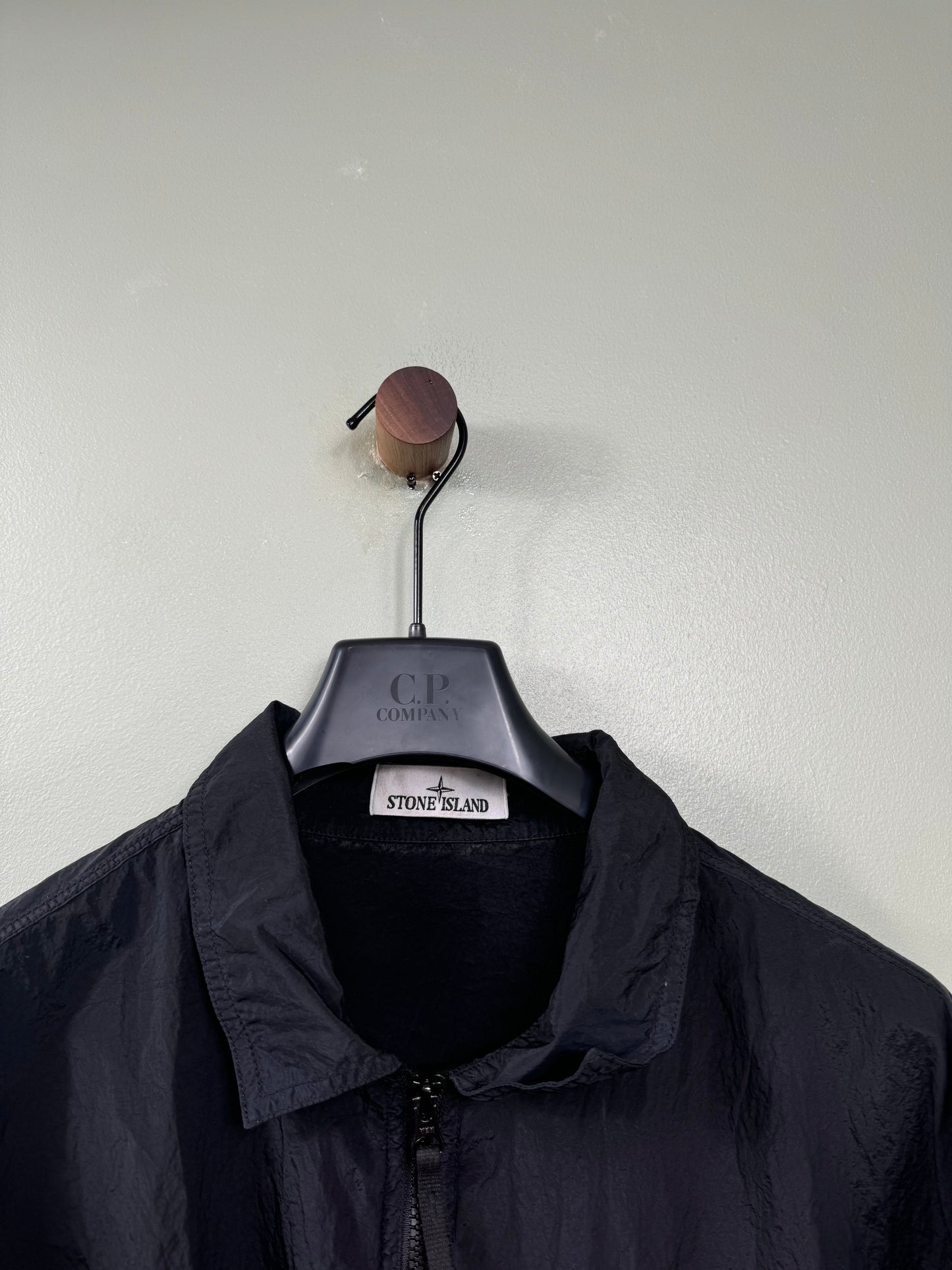 Stone Island Black Nylon Metal Overshirt