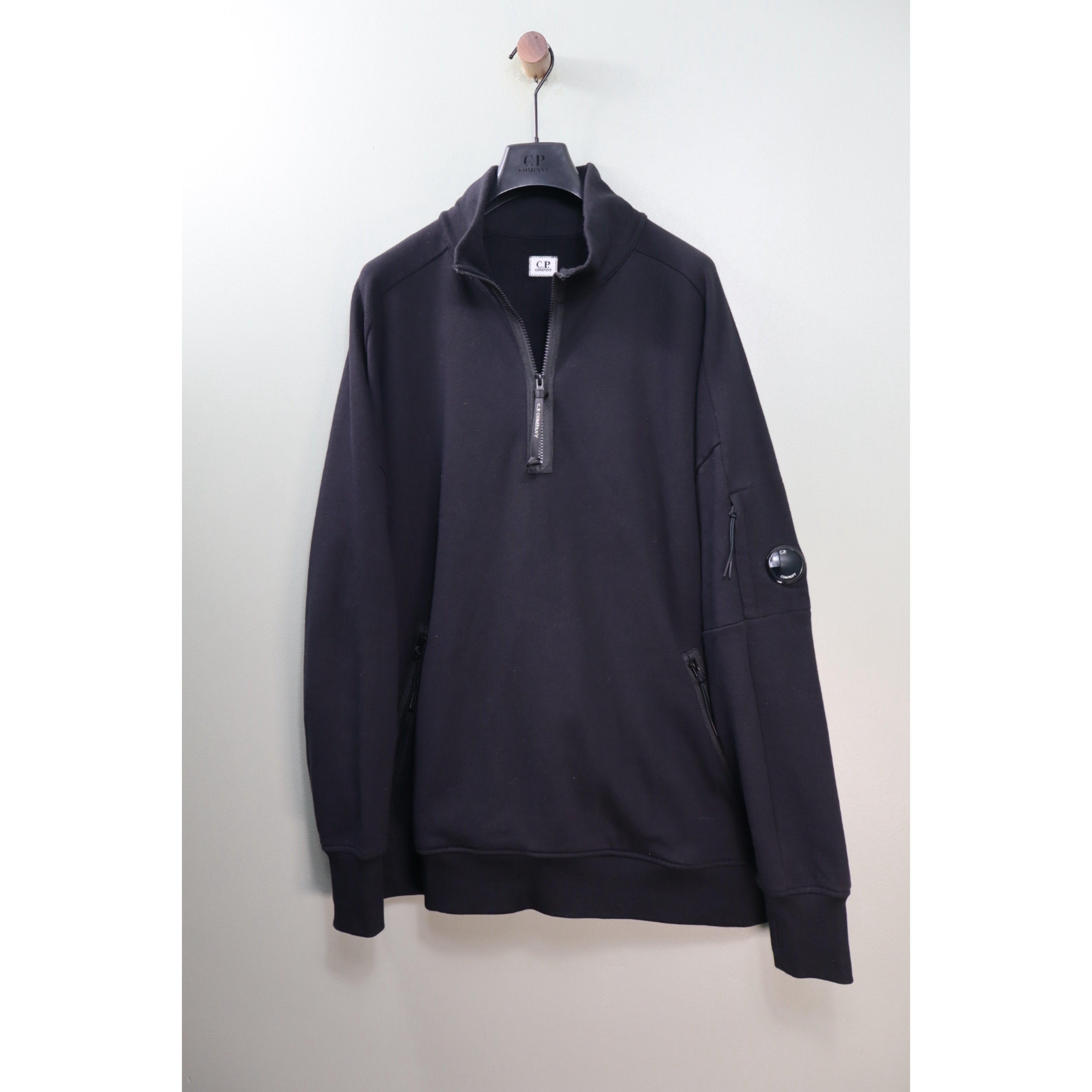 C.P. Company Black 1/4 Zip Jumper