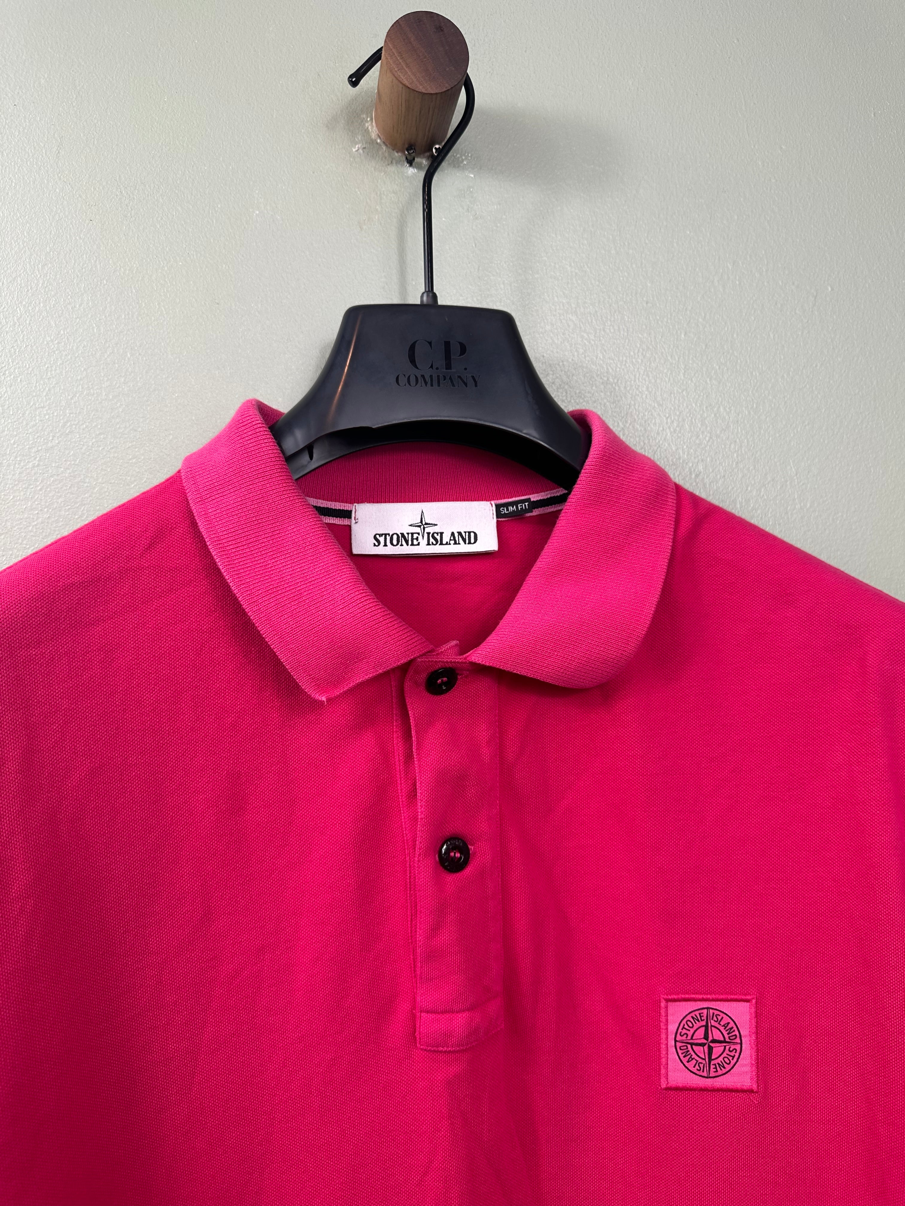 Stone Island Hot Pink Polo Shirt