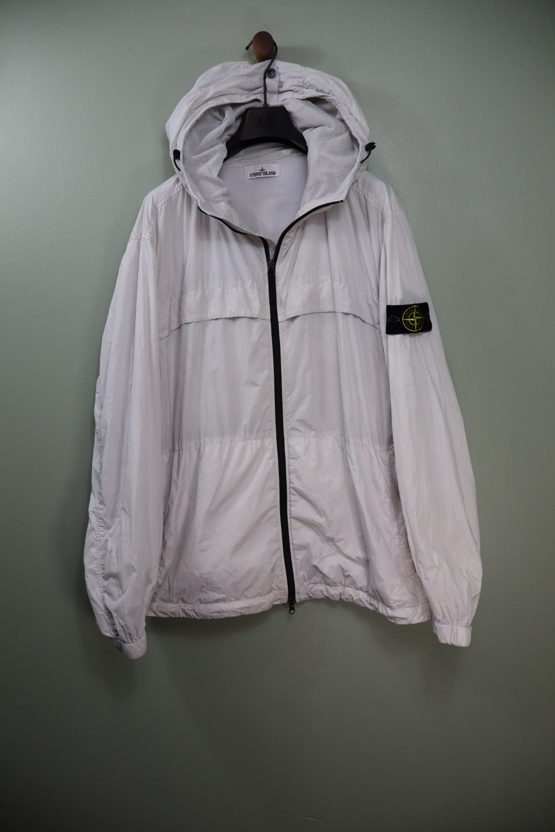 Stone Island White Crinkle Reps Jacket