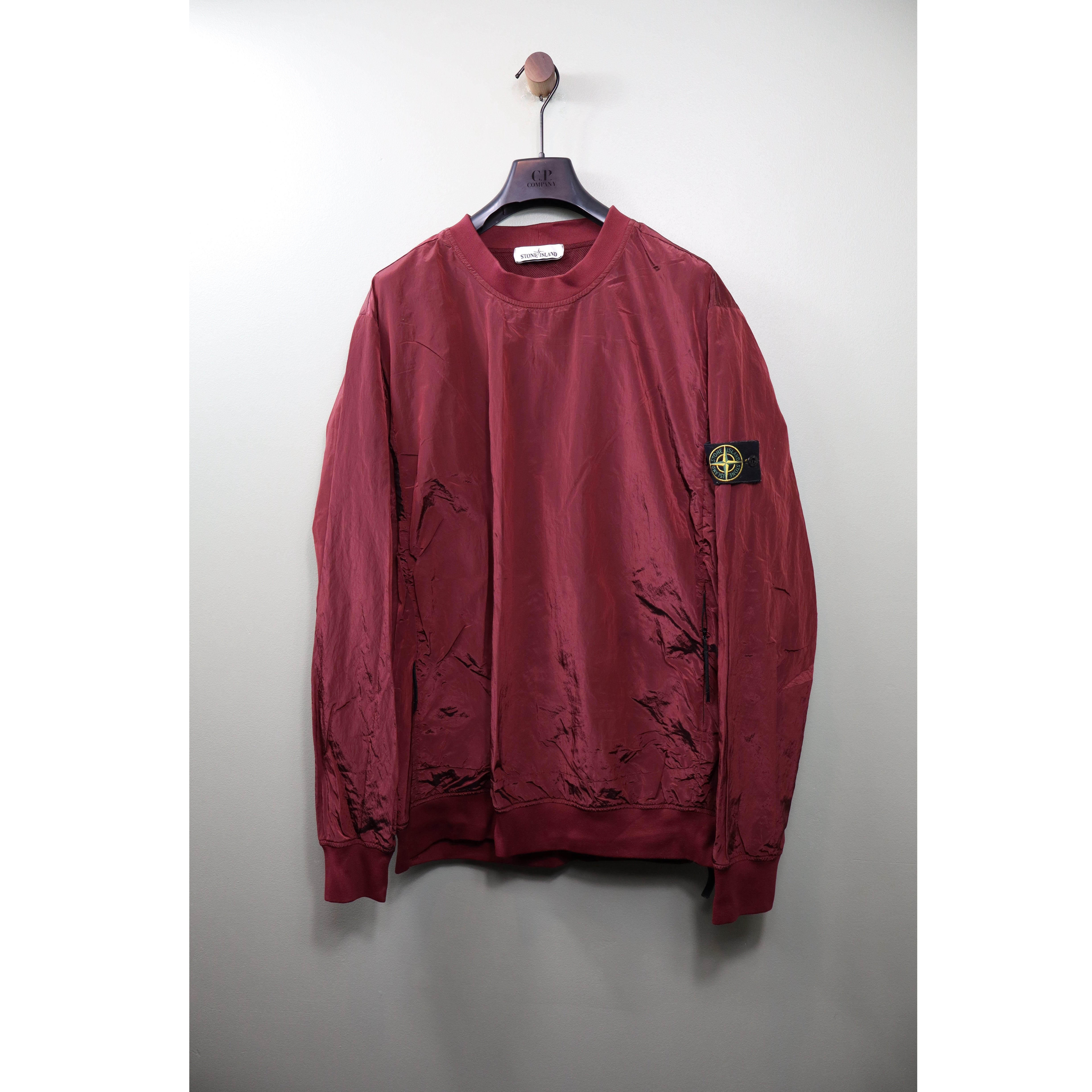 Stone Island Burgundy Nylon Metal Jumper