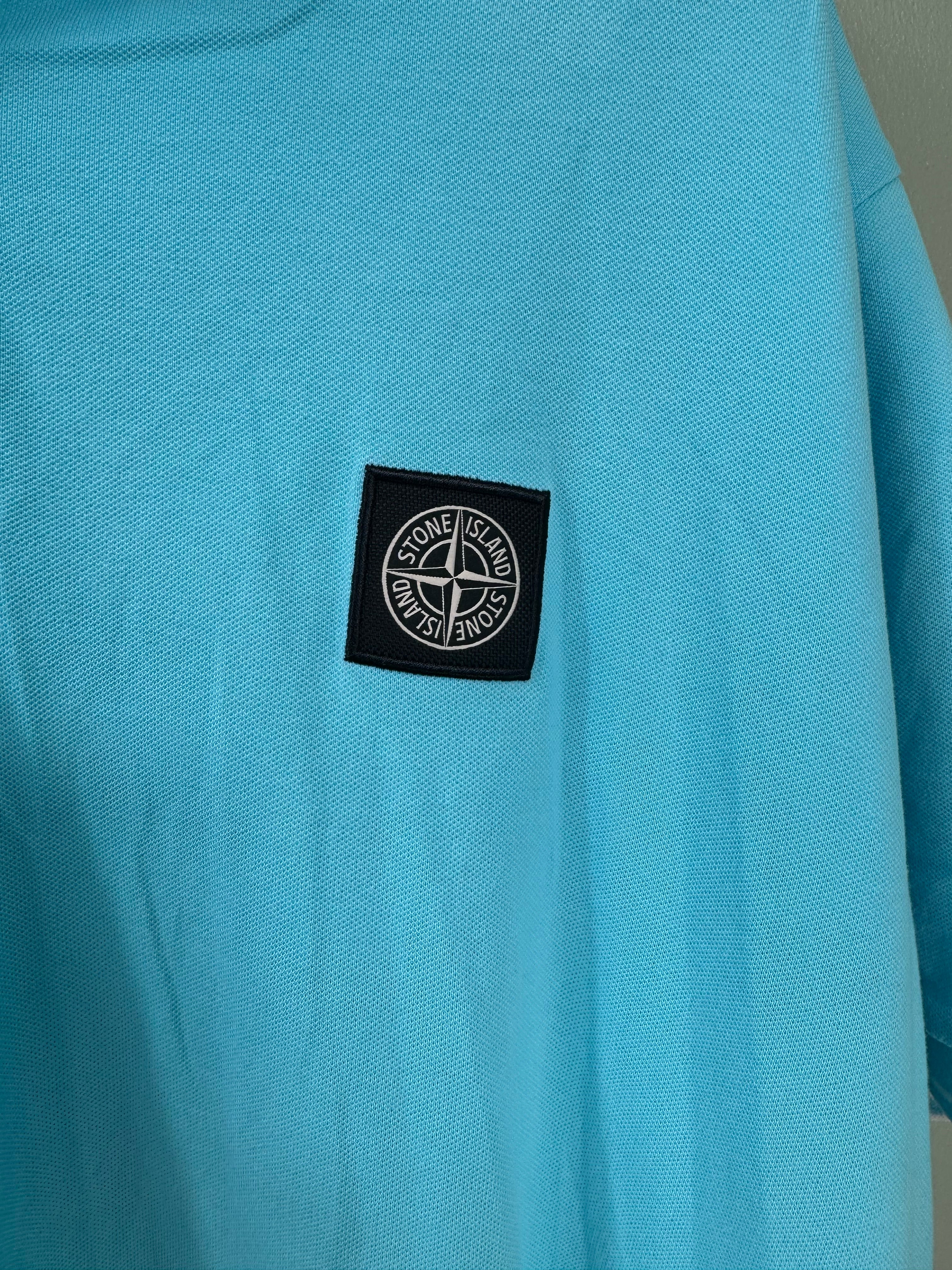 Stone Island Aqua Blue Polo