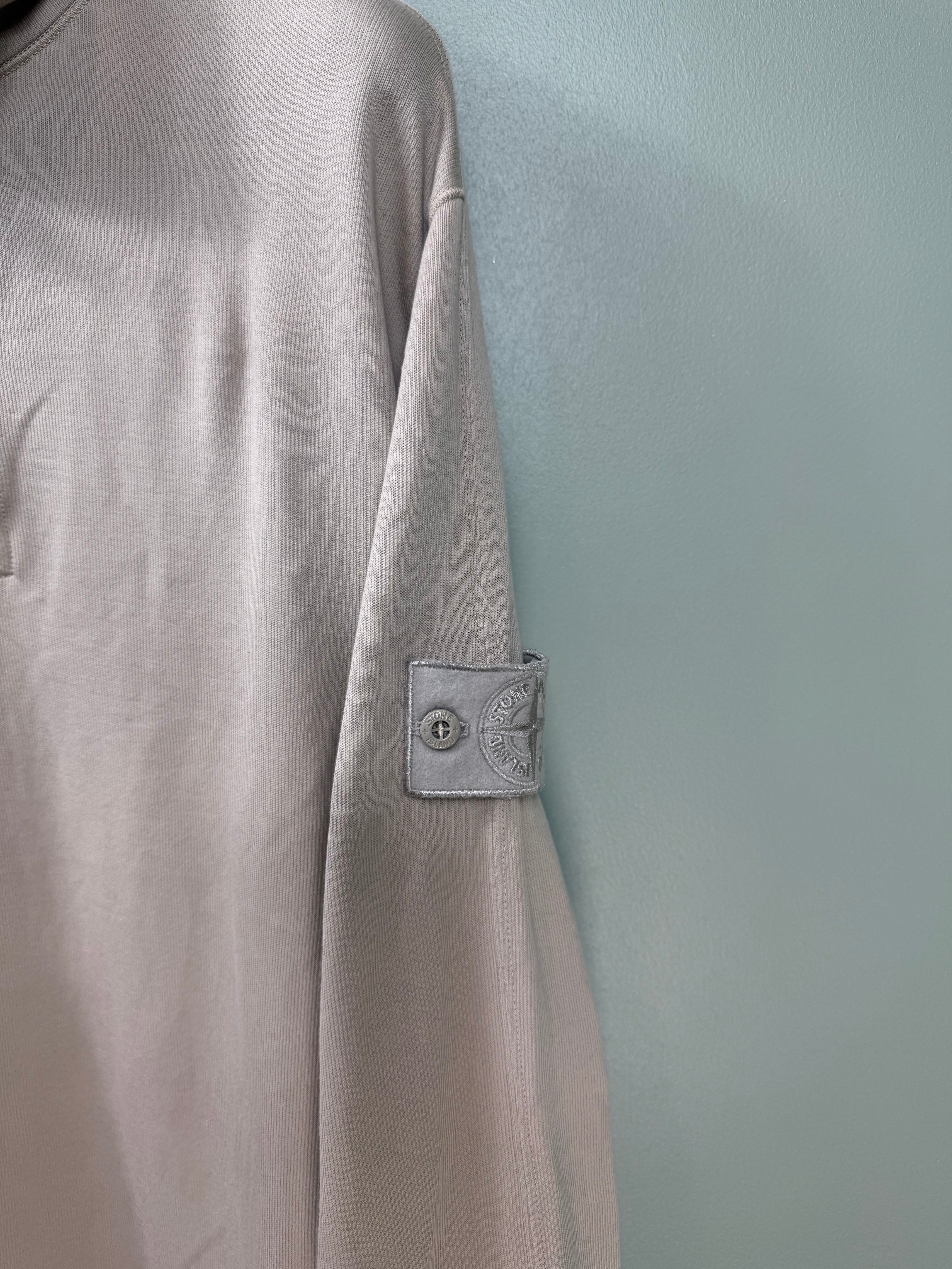 Stone Island Beige Ghost 1/4 Button Jumper