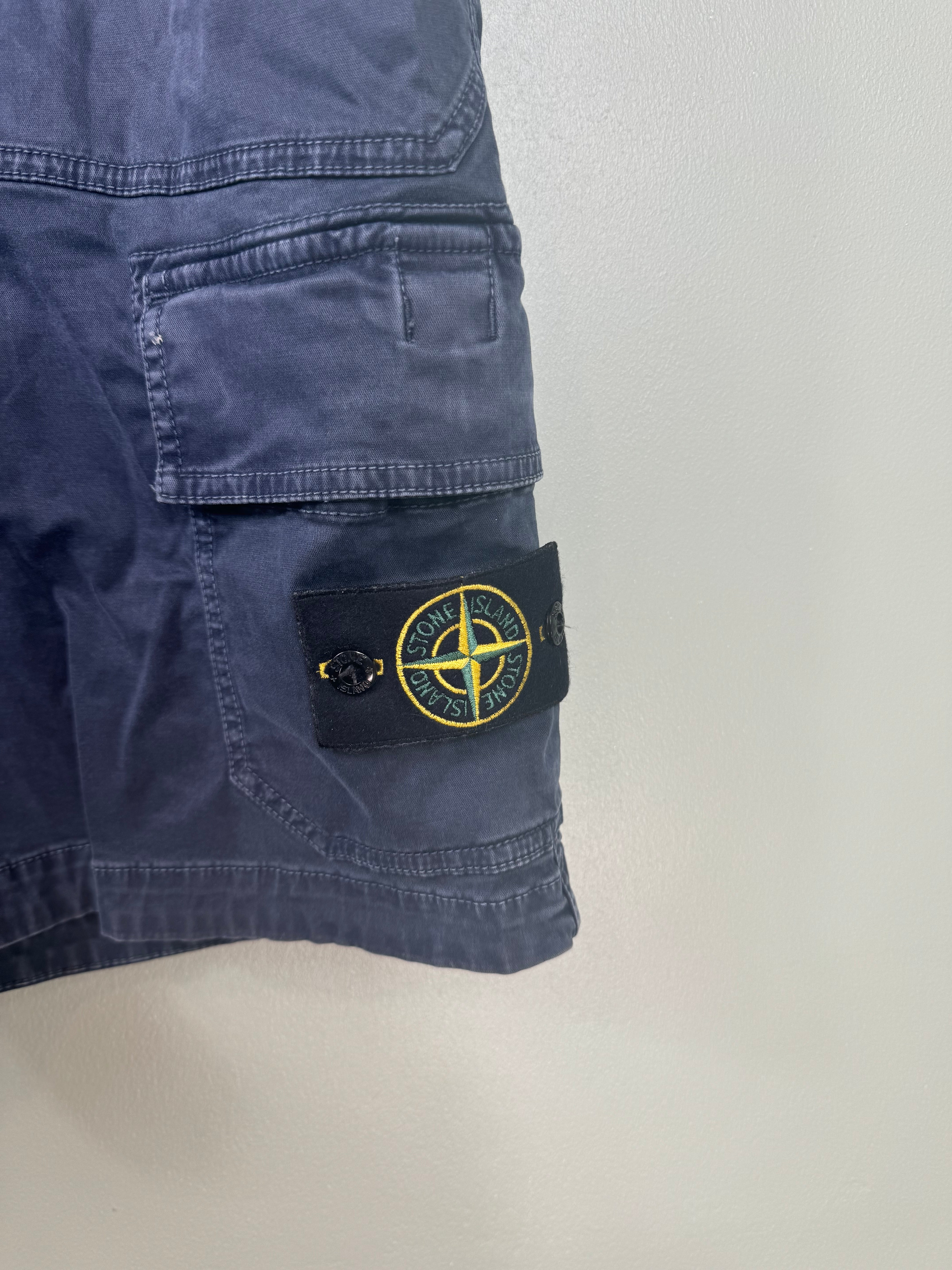 Stone Island Navy CO Cargo Shorts