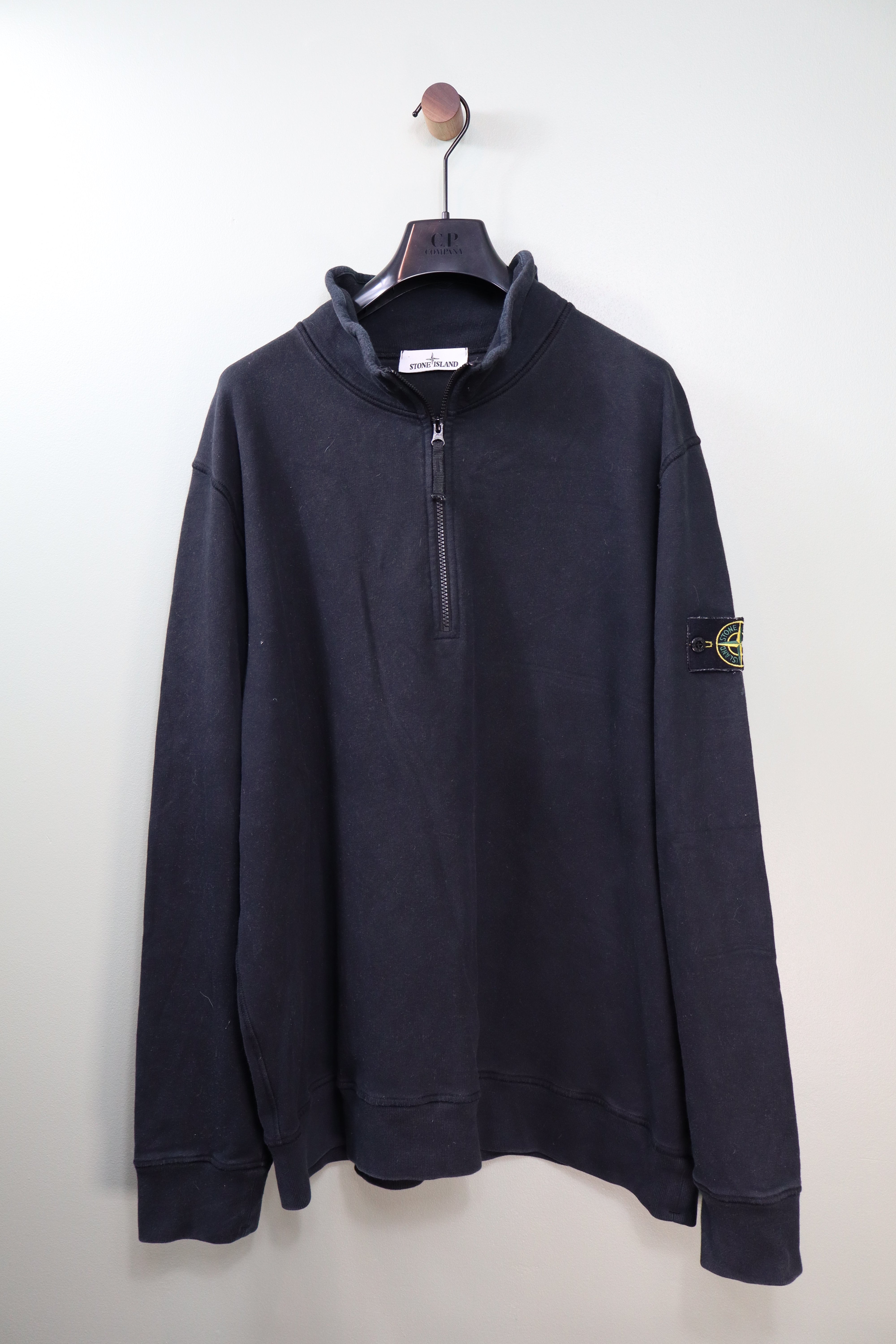Stone Island Black 1/4 Zip Jumper