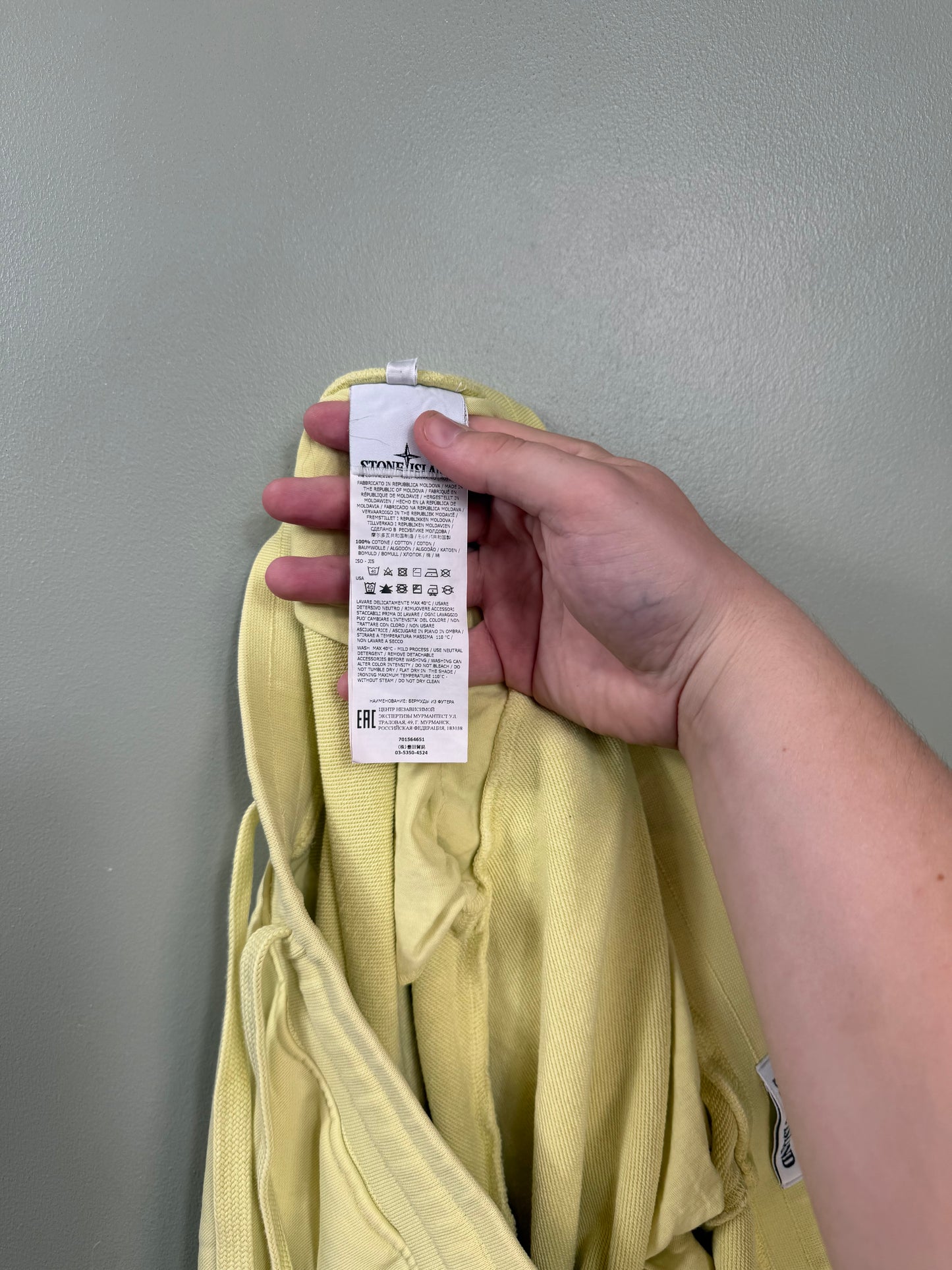 Stone Island Yellow Shorts