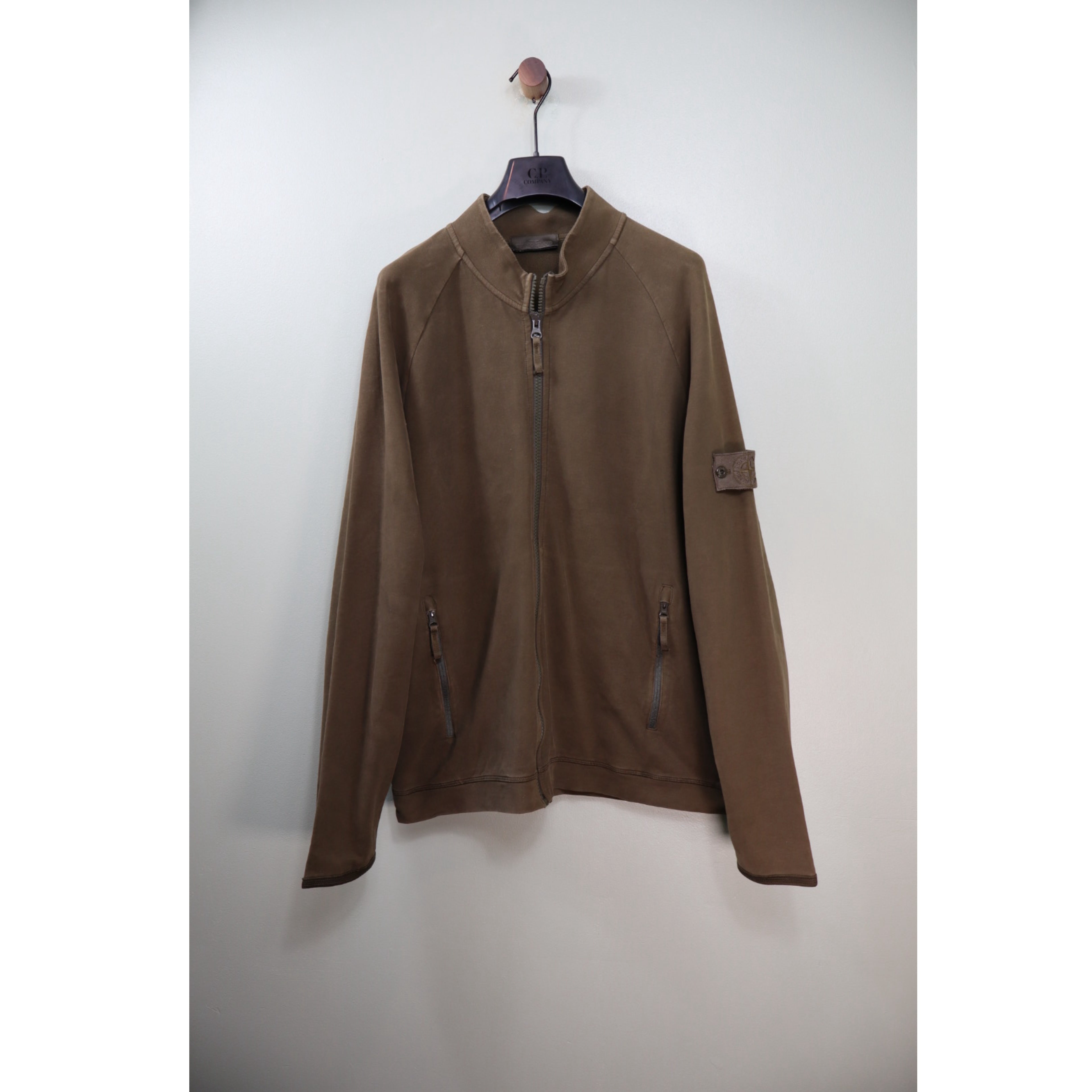 Stone Island Khaki Ghost Zipped Jumper