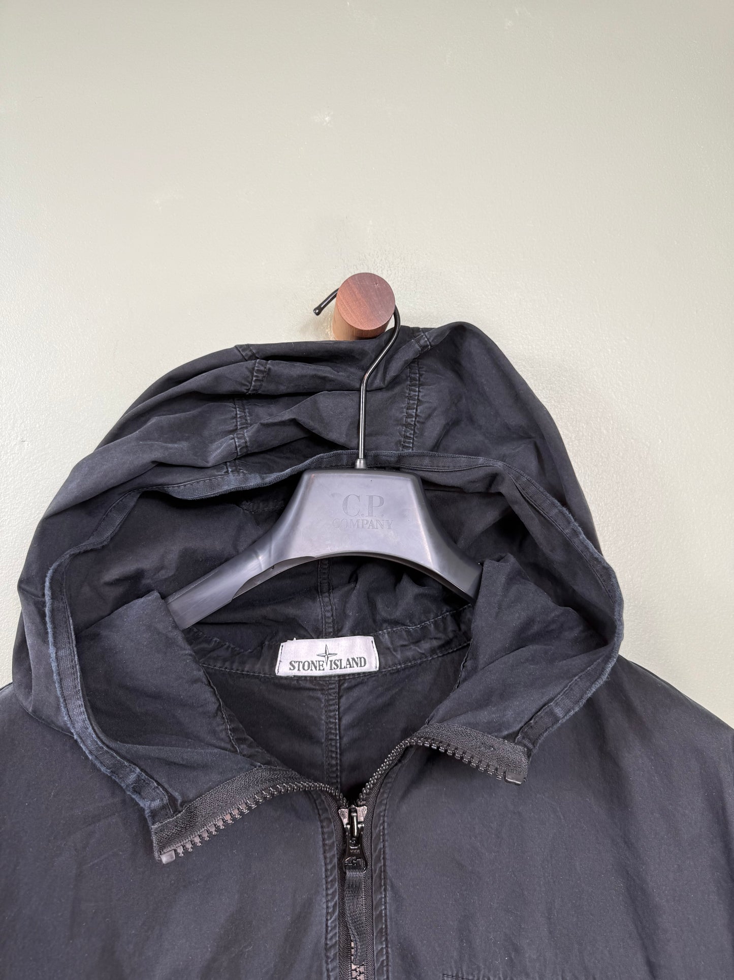 Stone Island Black Hooded Overshirt
