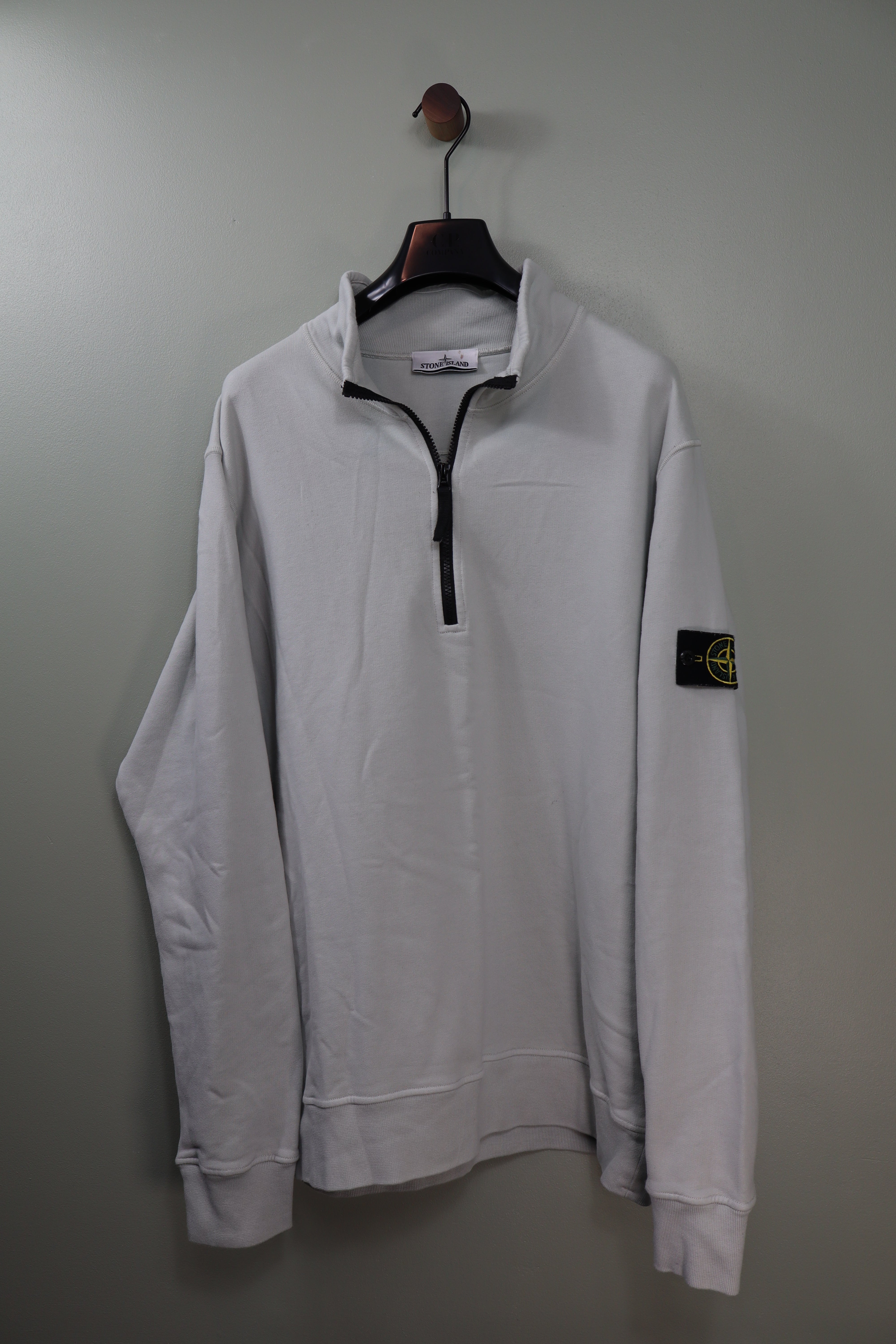 Stone Island Grey 1/4 Zip Jumper