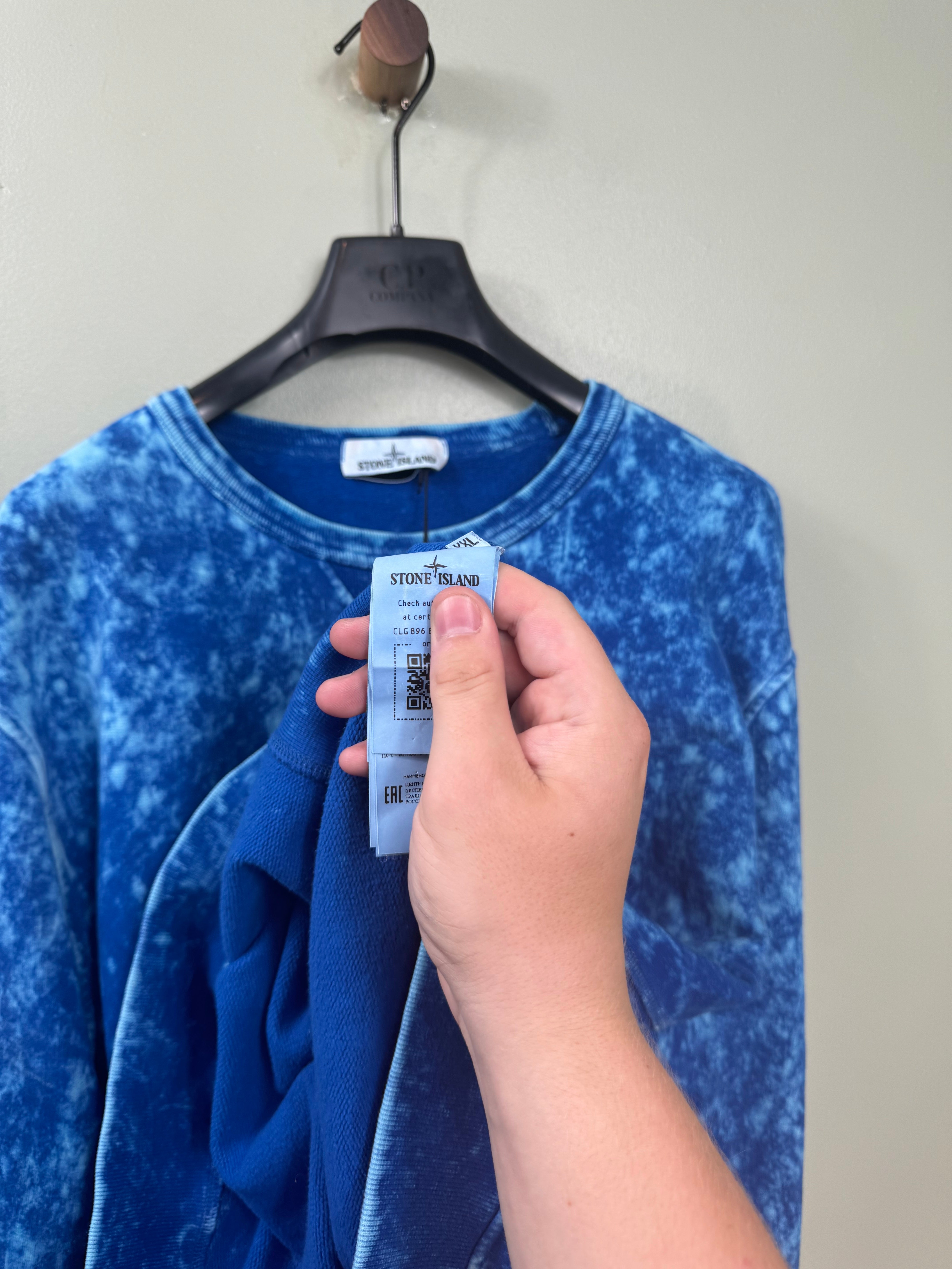 Stone Island Blue Ovo Dye Jumper