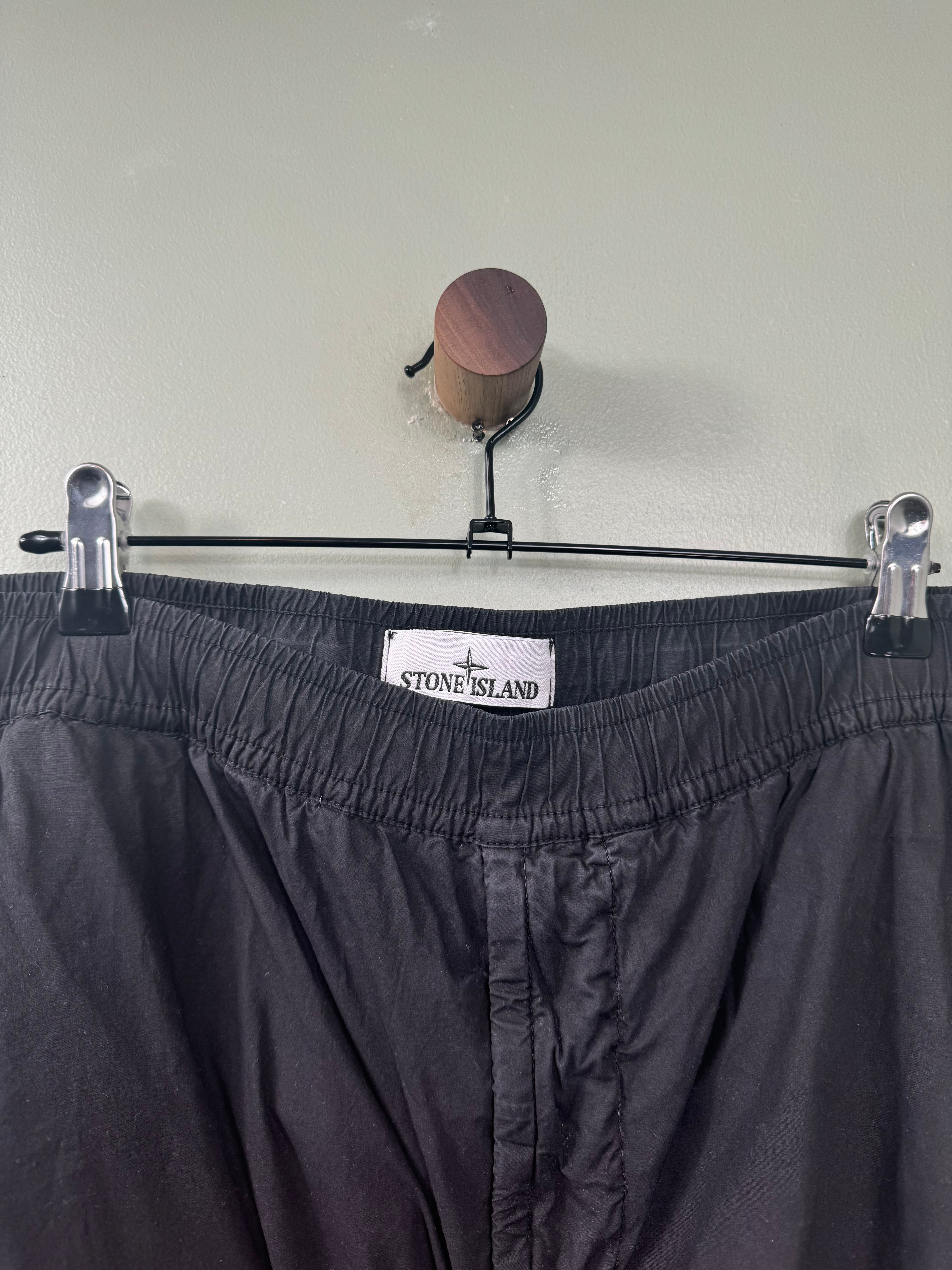Stone Island Black RE-T Cargo Bottoms