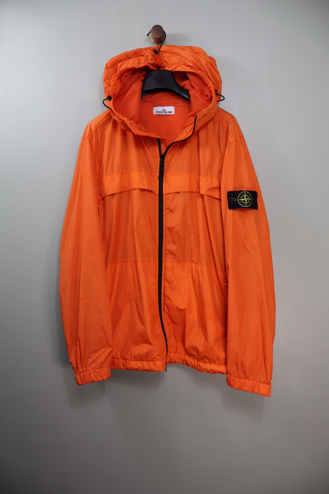 Stone Island Orange Garment Dyed Crinkle Reps Jacket