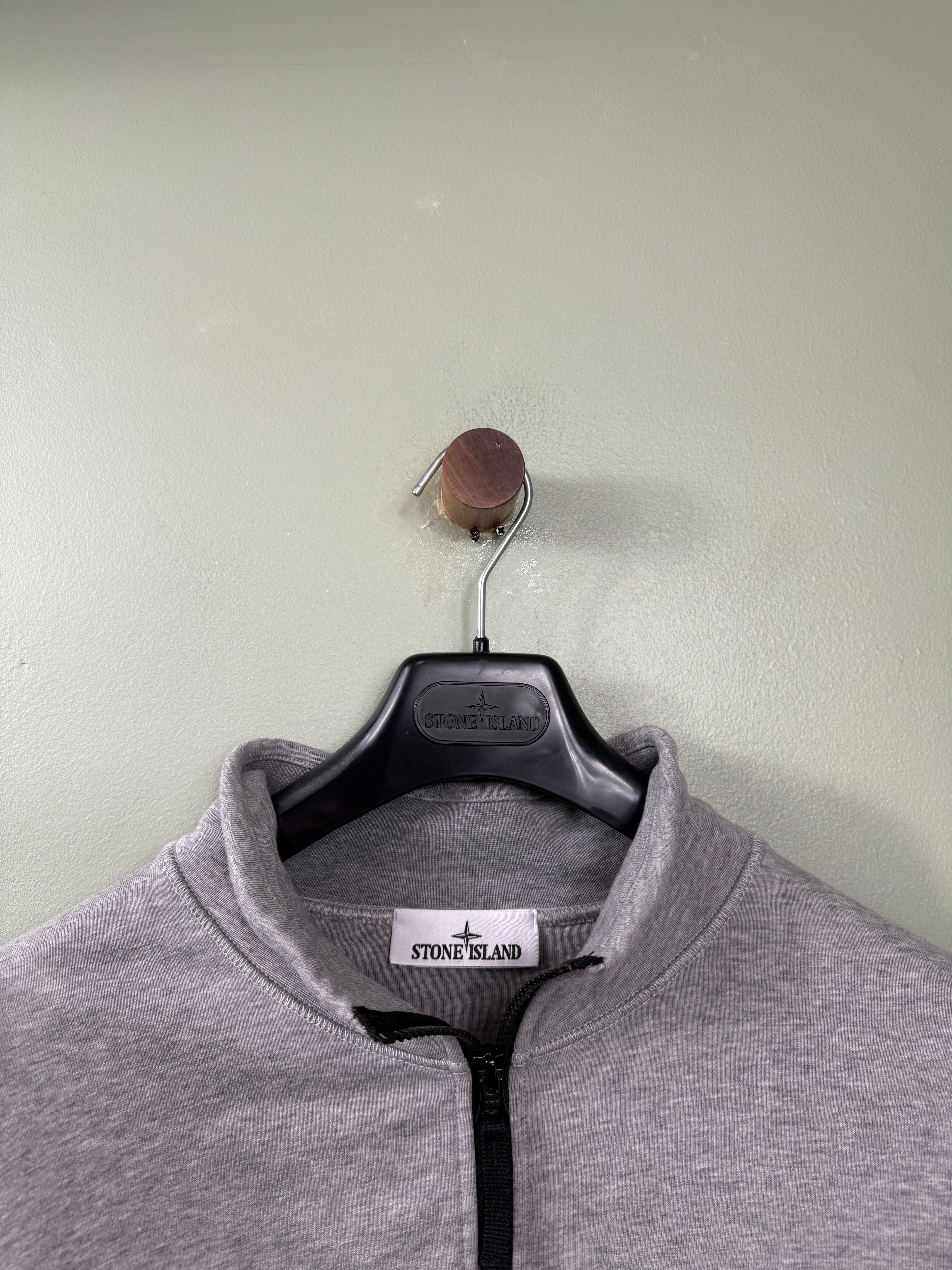 Stone Island Grey 1/4 Zip Jumper