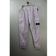 Stone Island Light Grey RE-T Cargo Bottoms
