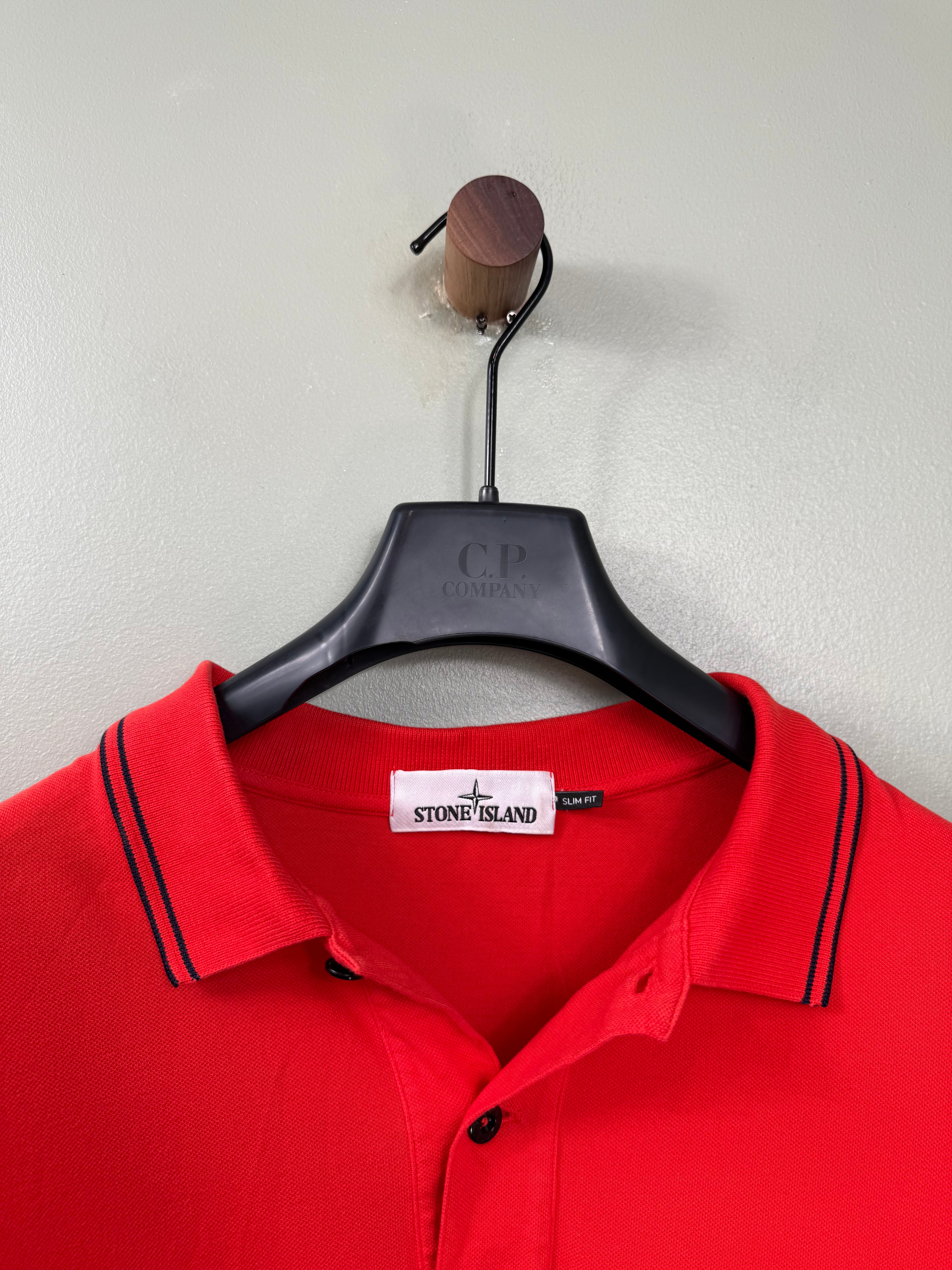 Stone Island Red Slim Fit Polo