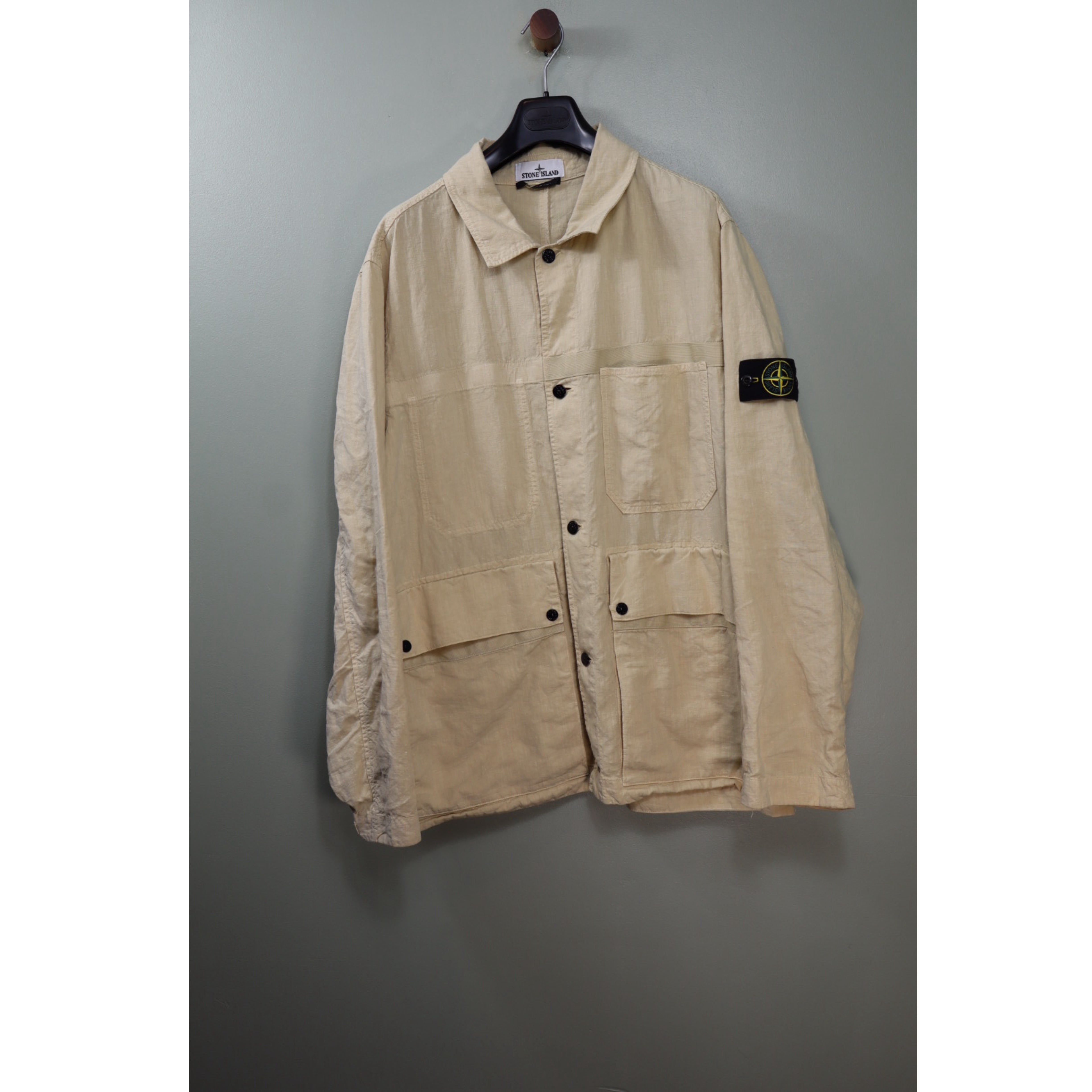 Stone Island Beige Tela Lino Nylon Jacket