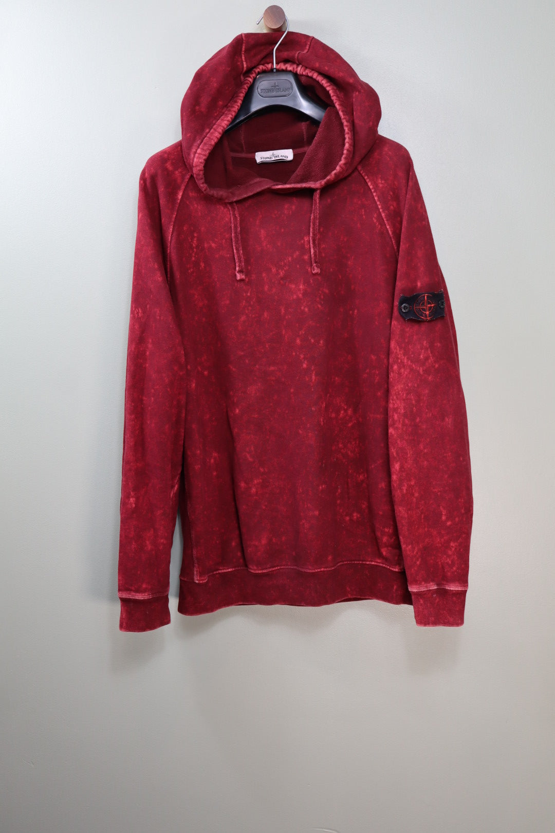 Stone Island Red Ovo Dye Hoodie