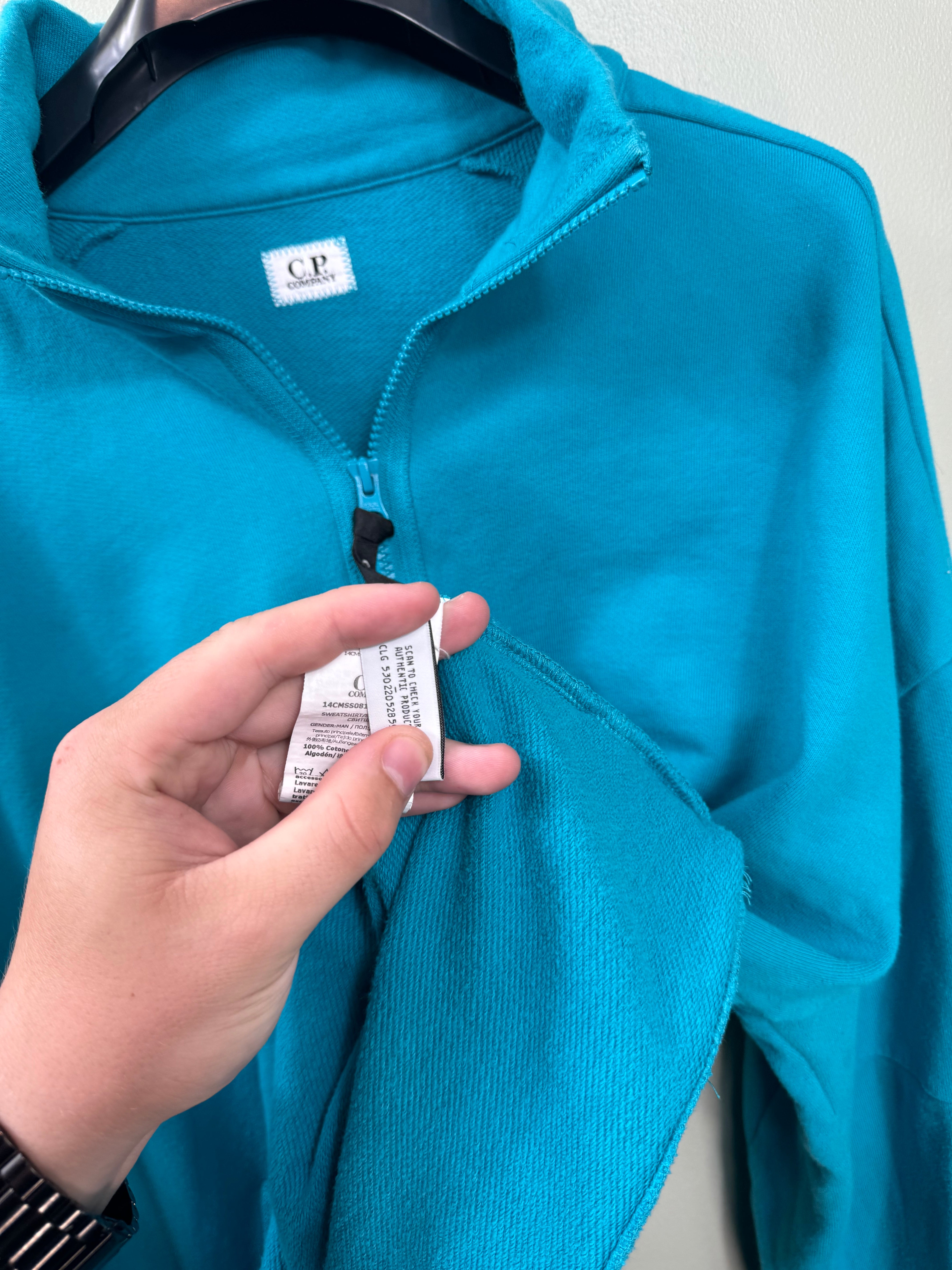 CP Company Blue 1/4 Zip Jumper