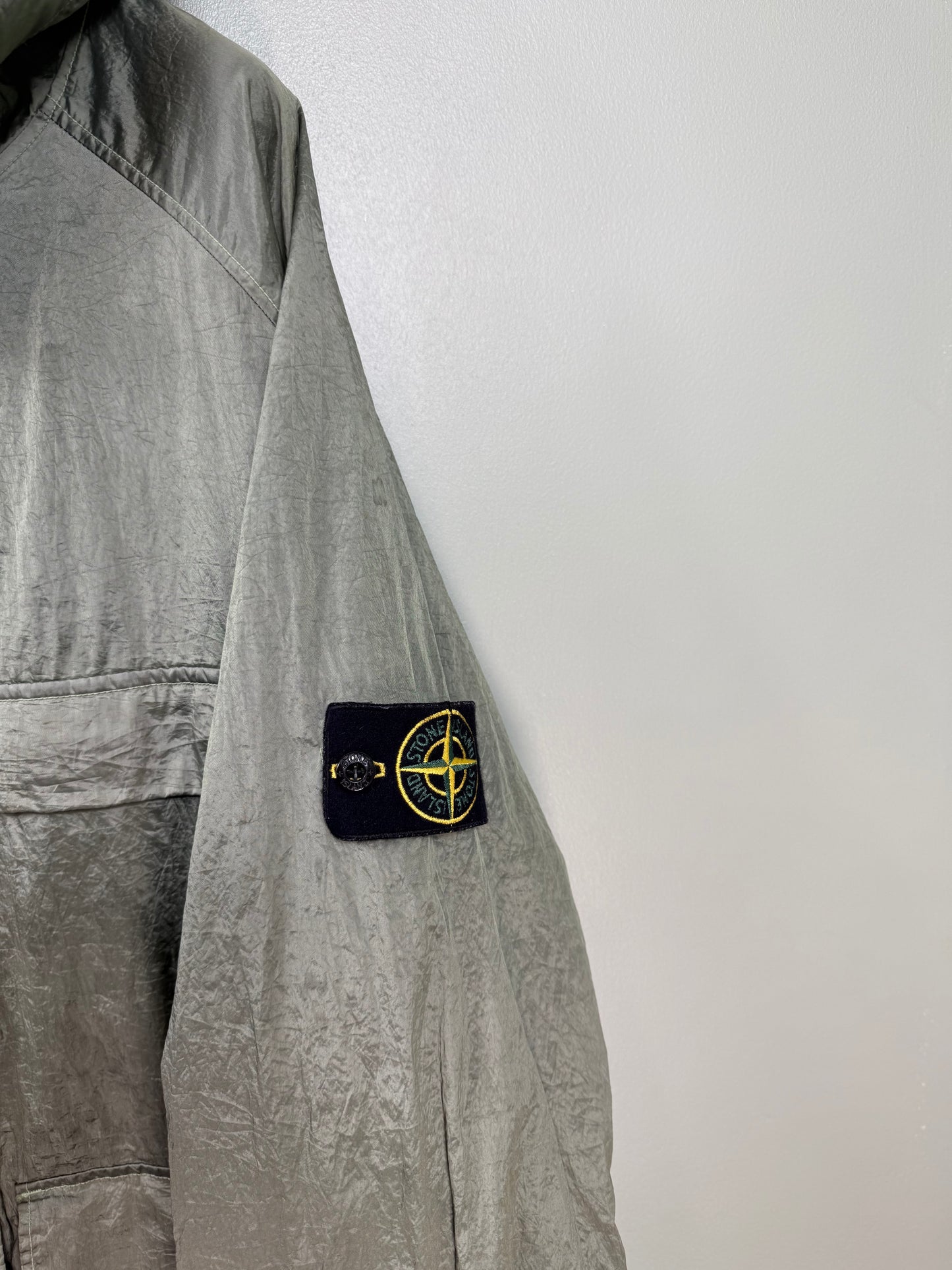Stone Island Green Nylon Metal Smock