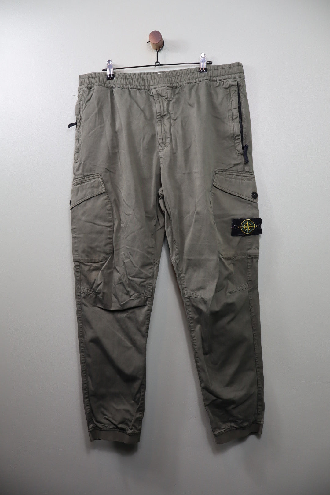 Stone Island Khaki RE-T Cargo Bottoms