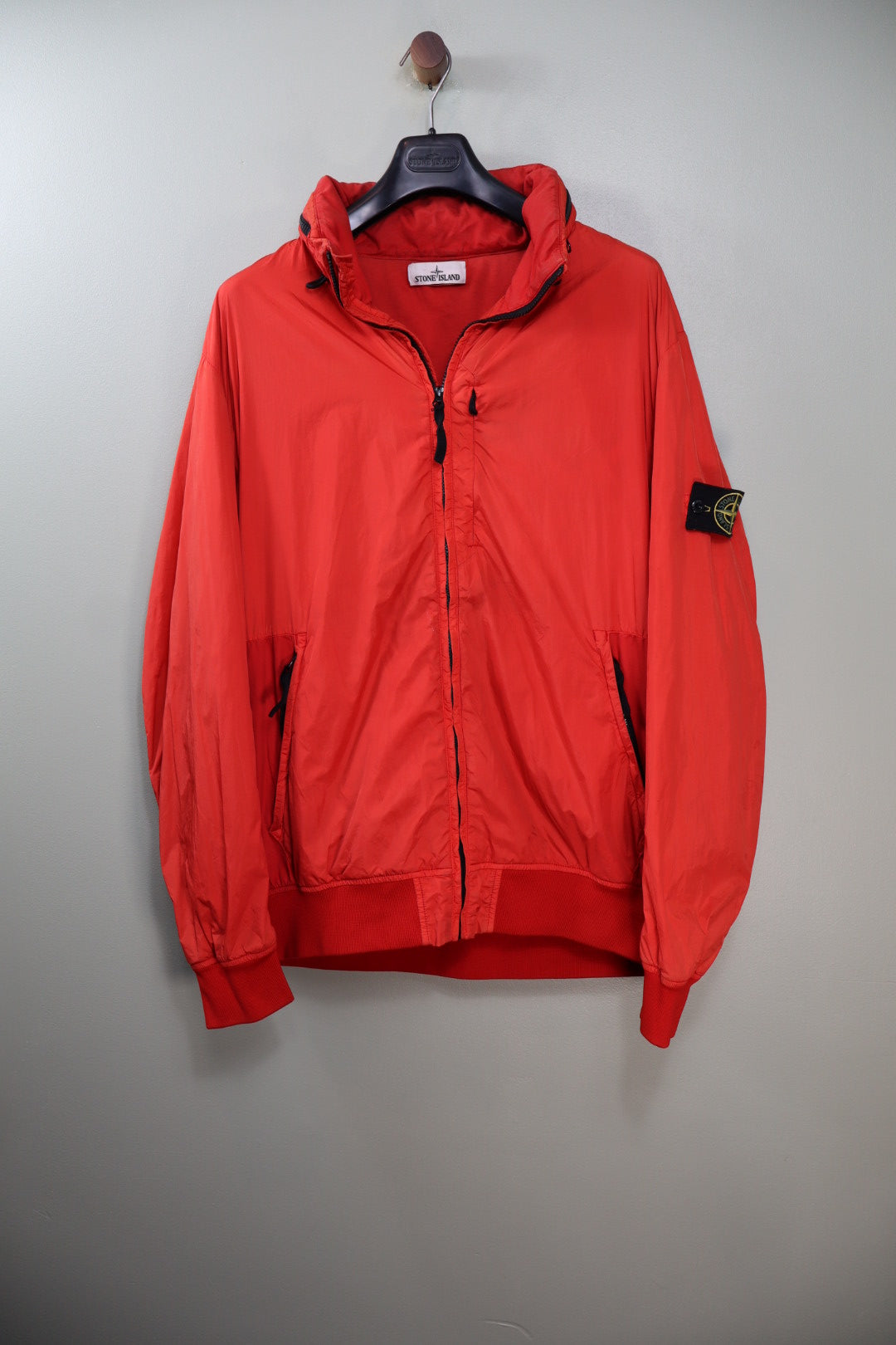 Stone Island Red Crinkle Reps Jacket