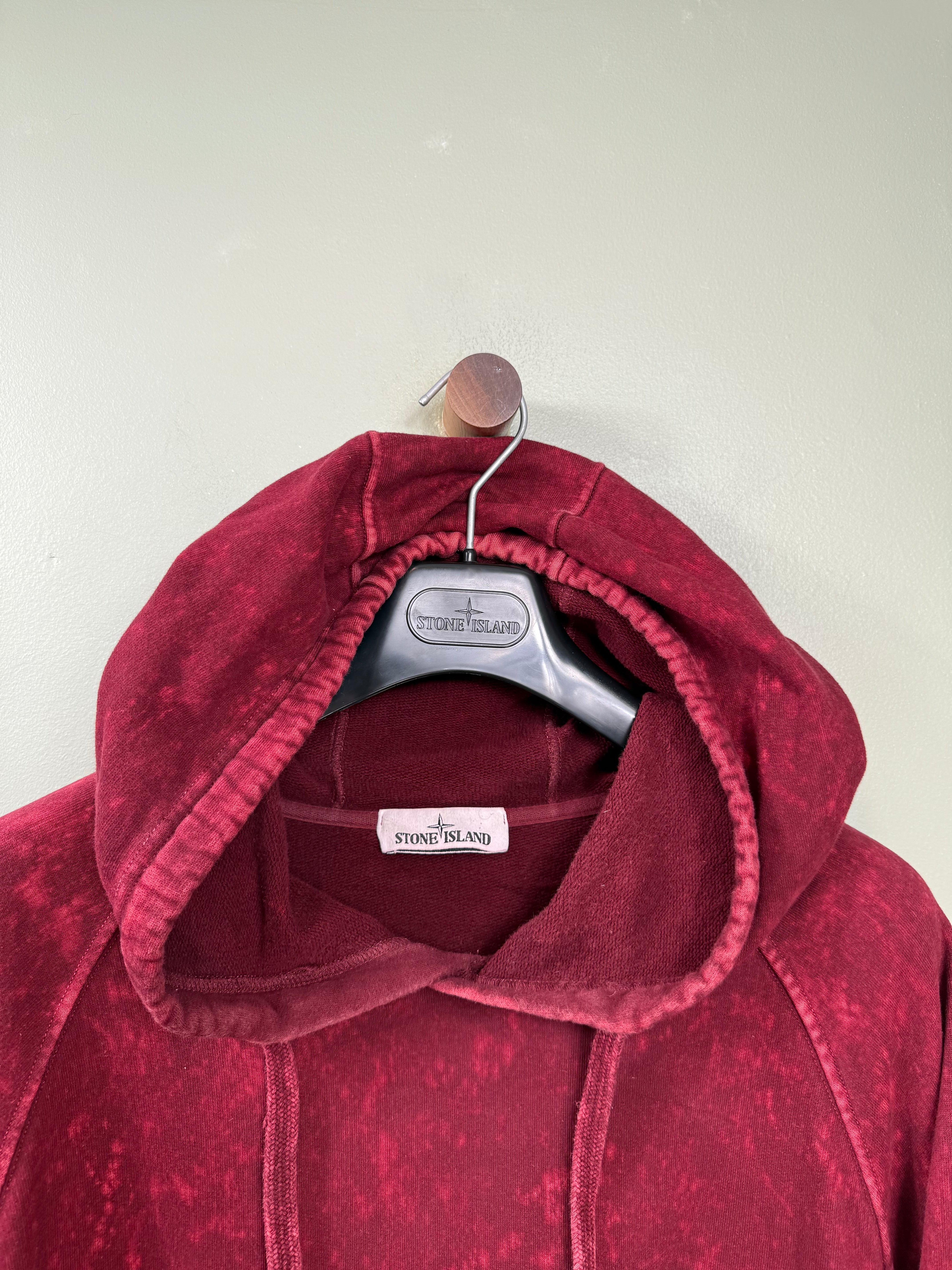 Stone Island Red Ovo Dye Hoodie