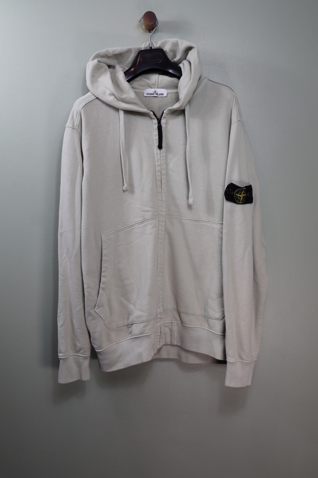 Stone Island Beige Zipped Hoodie