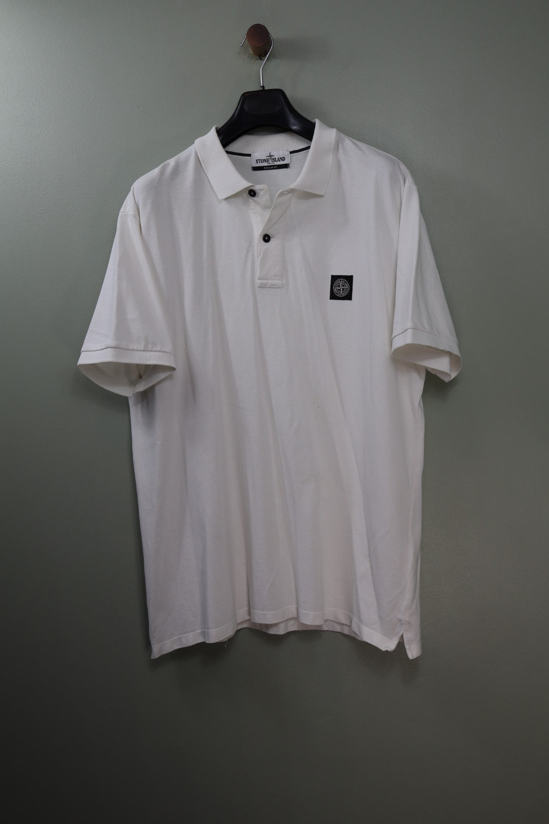 Stone Island White Regular Fit Polo