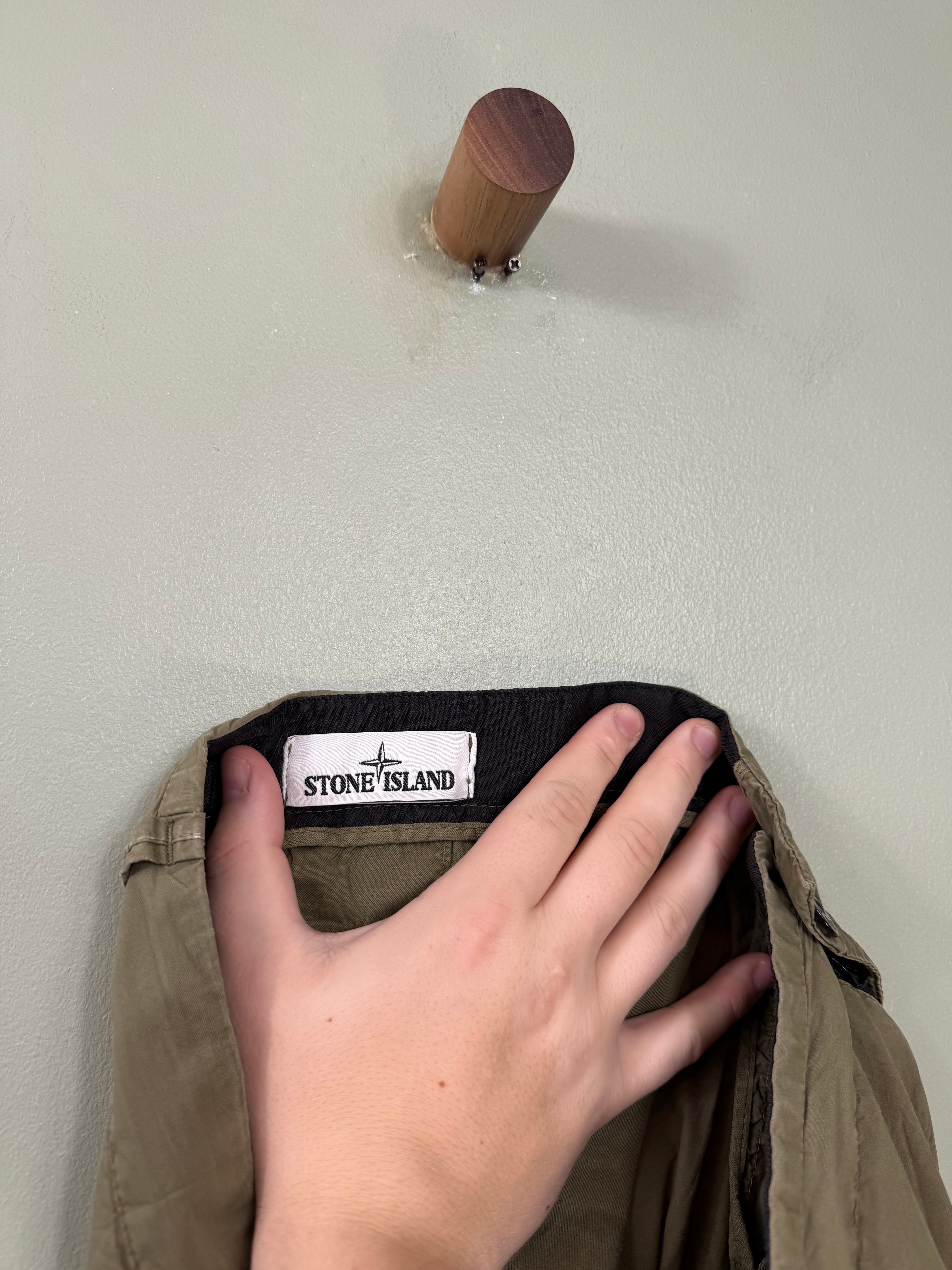 Stone Island Khaki RE Cargo Shorts