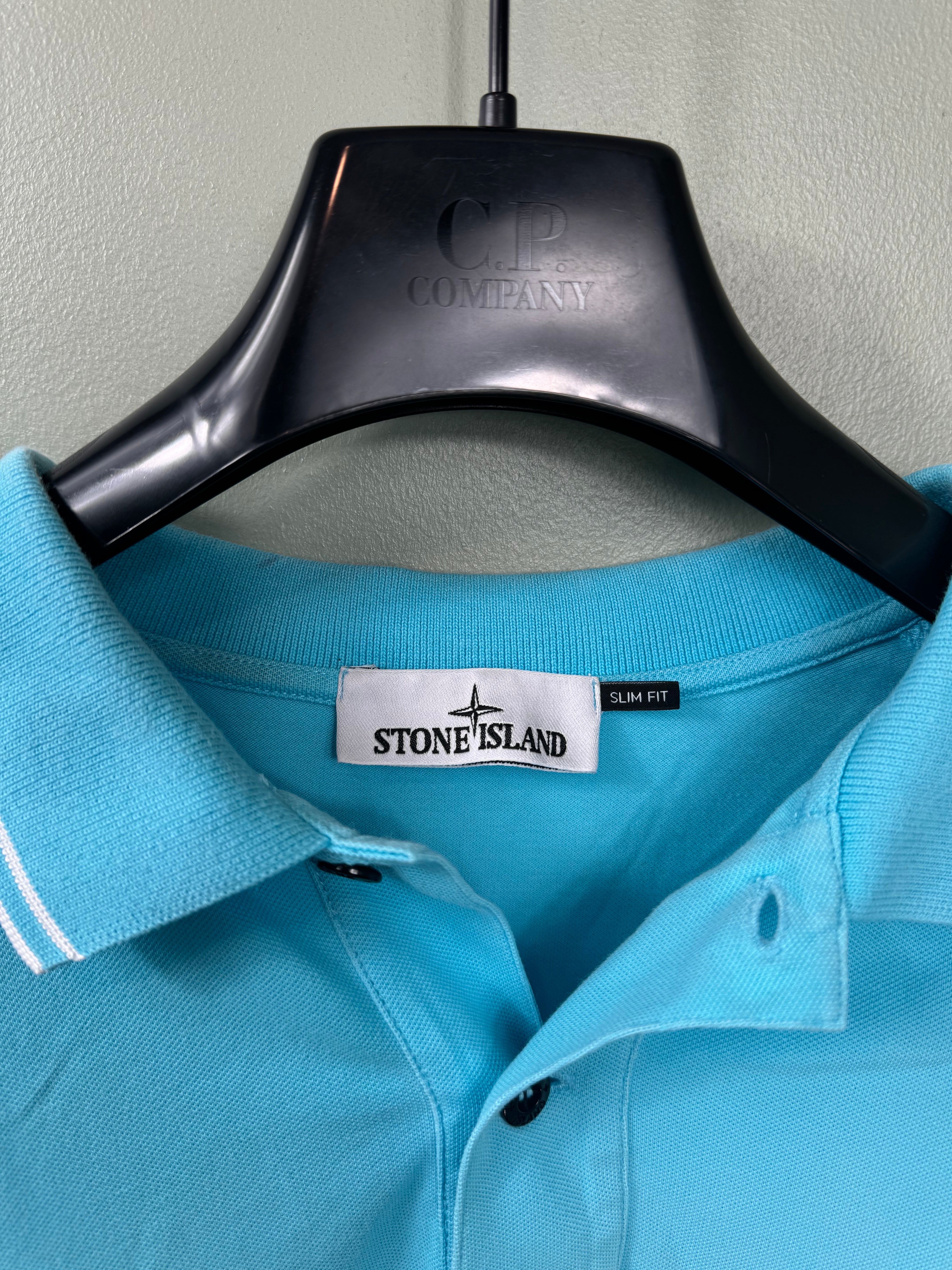 Stone Island Aqua Blue Polo