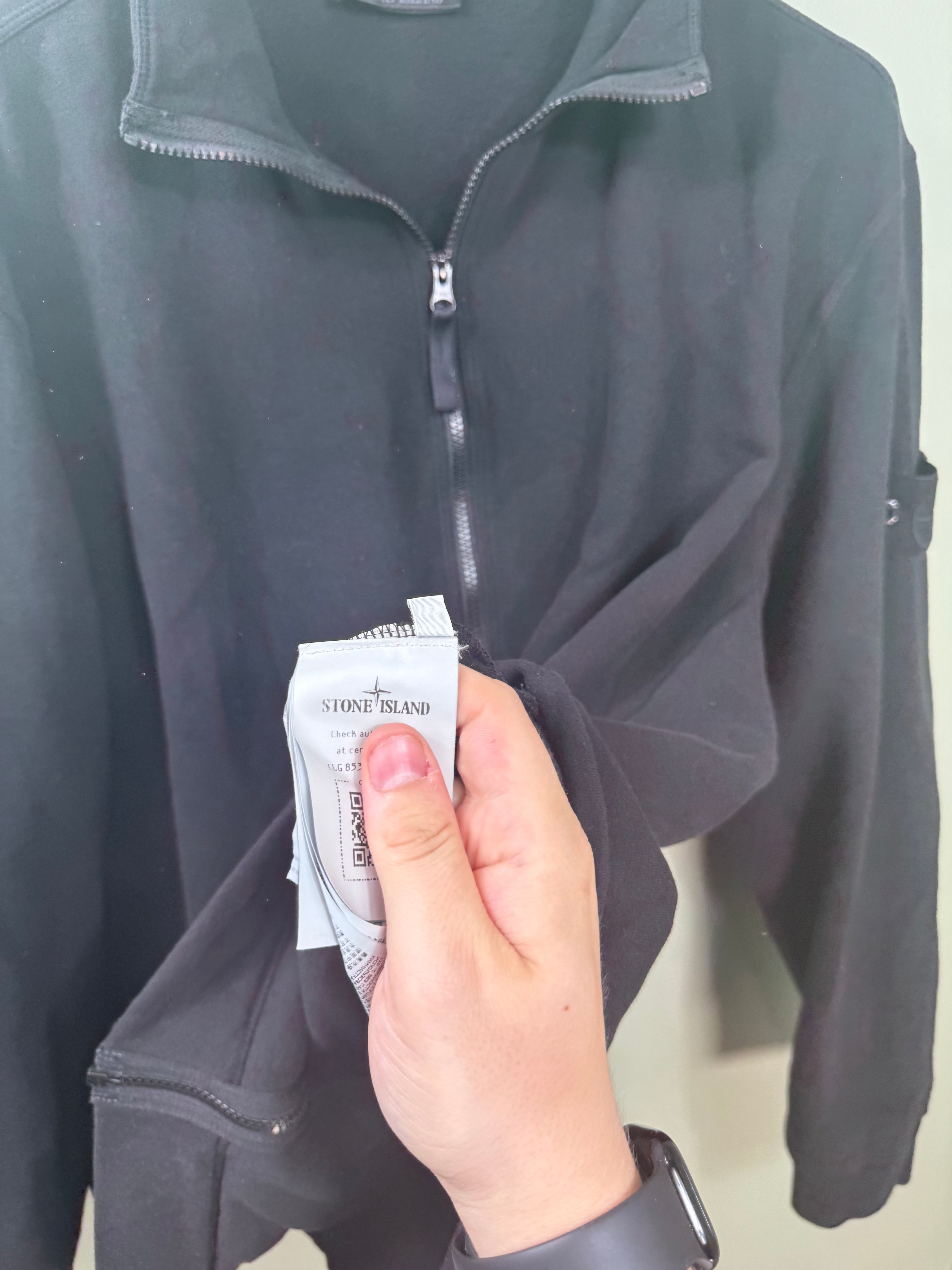 Stone Island Black Ghost Zipped Jumper