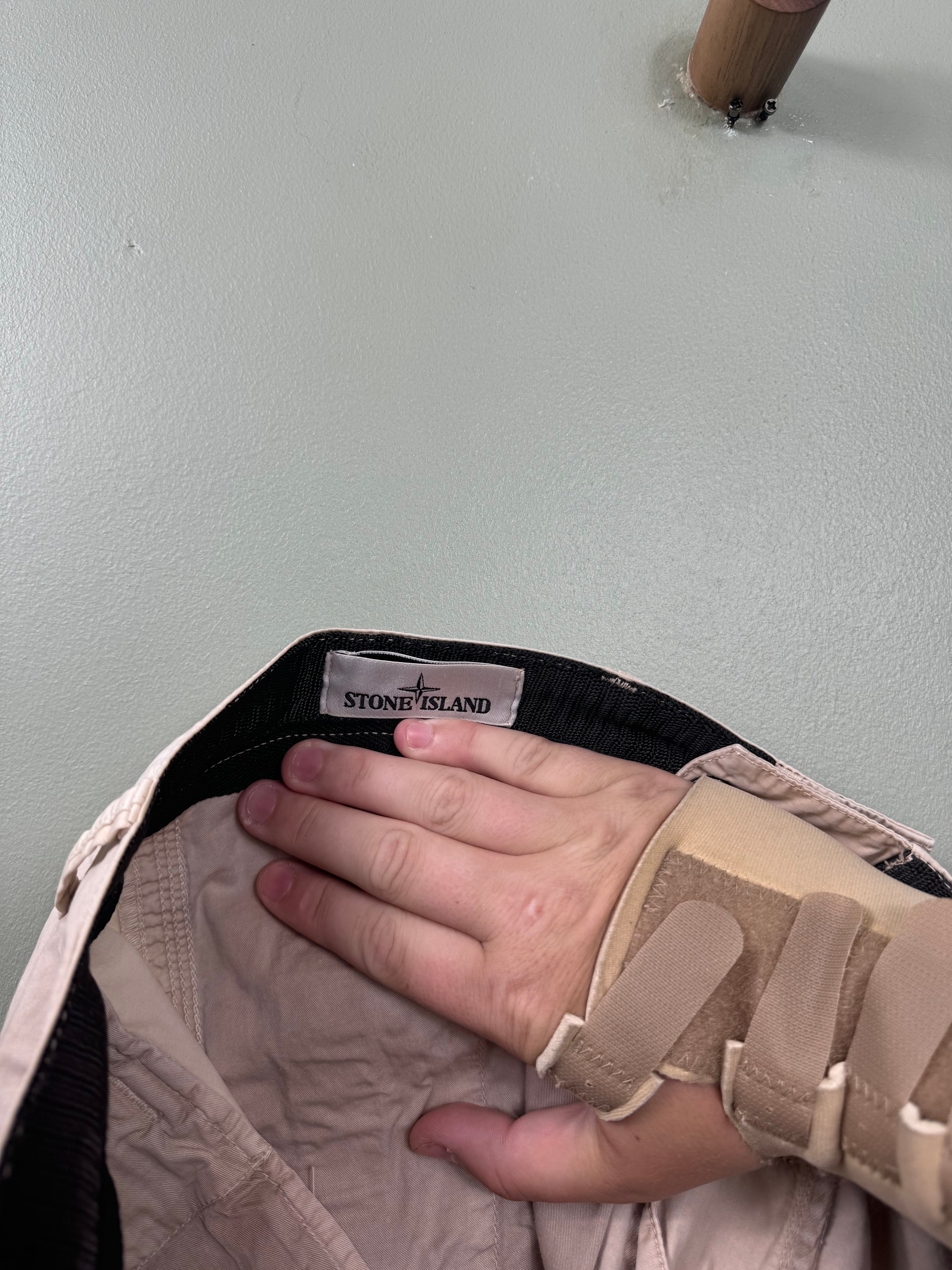 Stone Island Beige SL Cargo Shorts