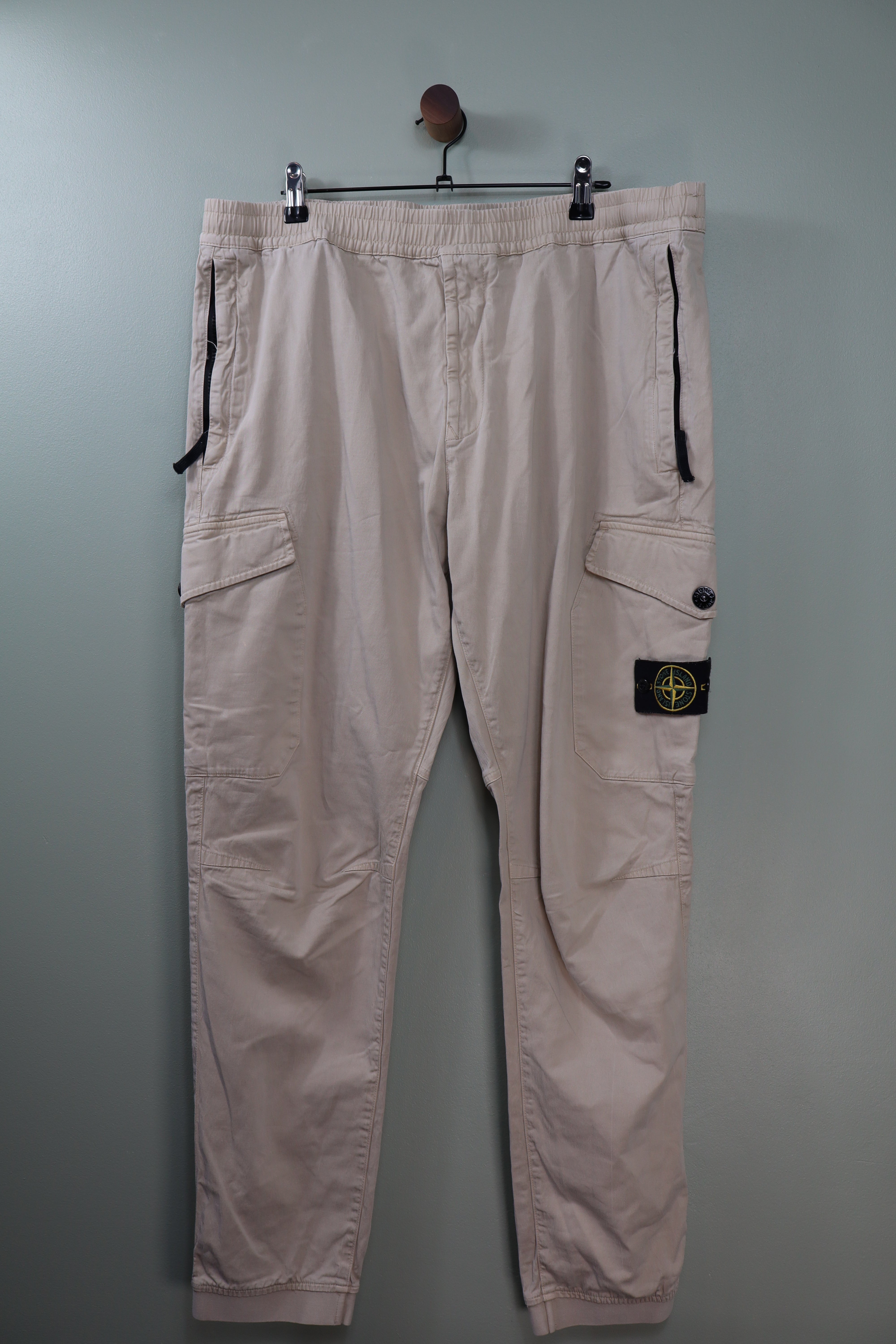 Stone Island Beige RE-T Cargo Bottoms