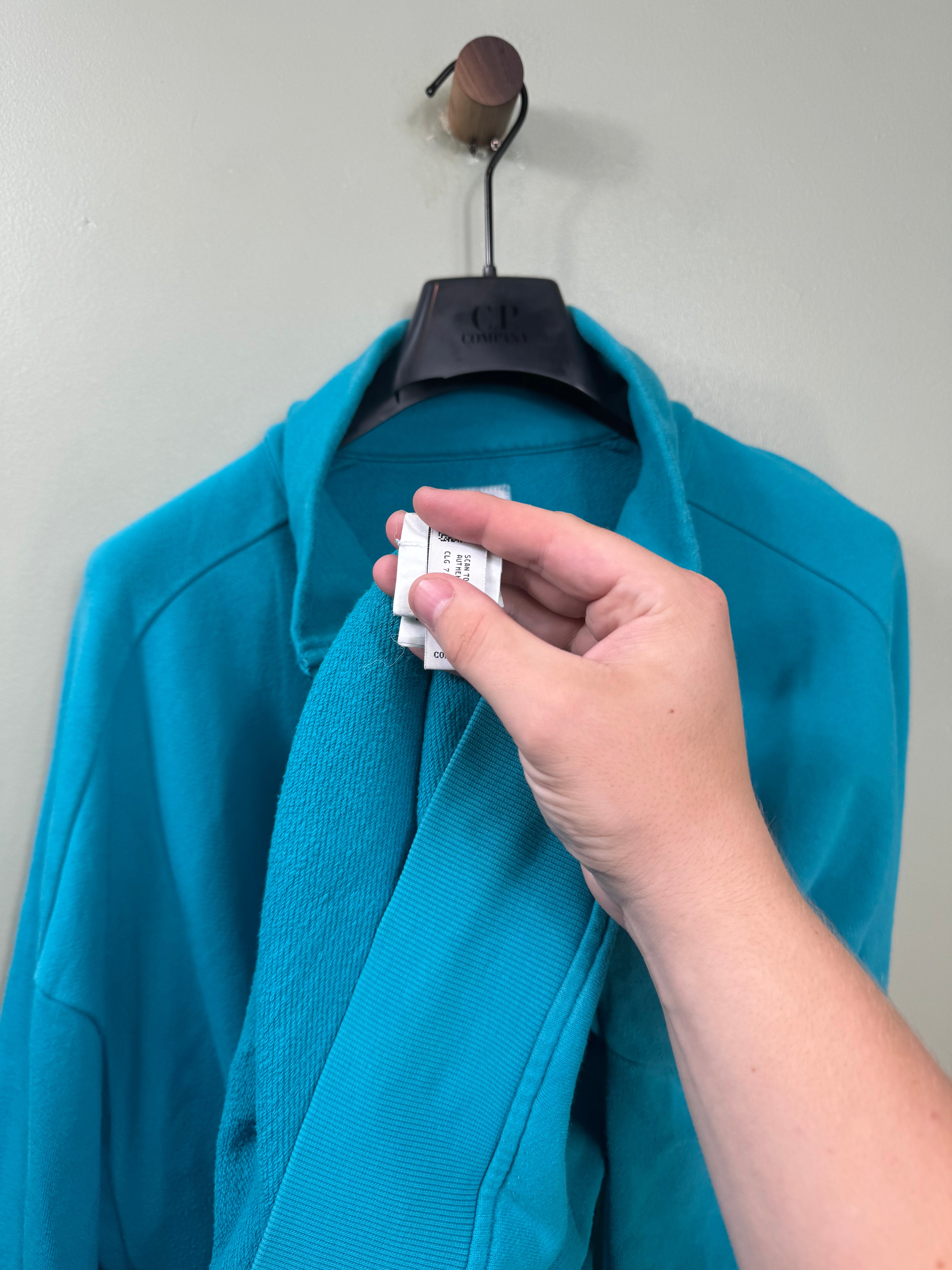 C.P. Company Aqua Blue 1/4 Zip Jumper