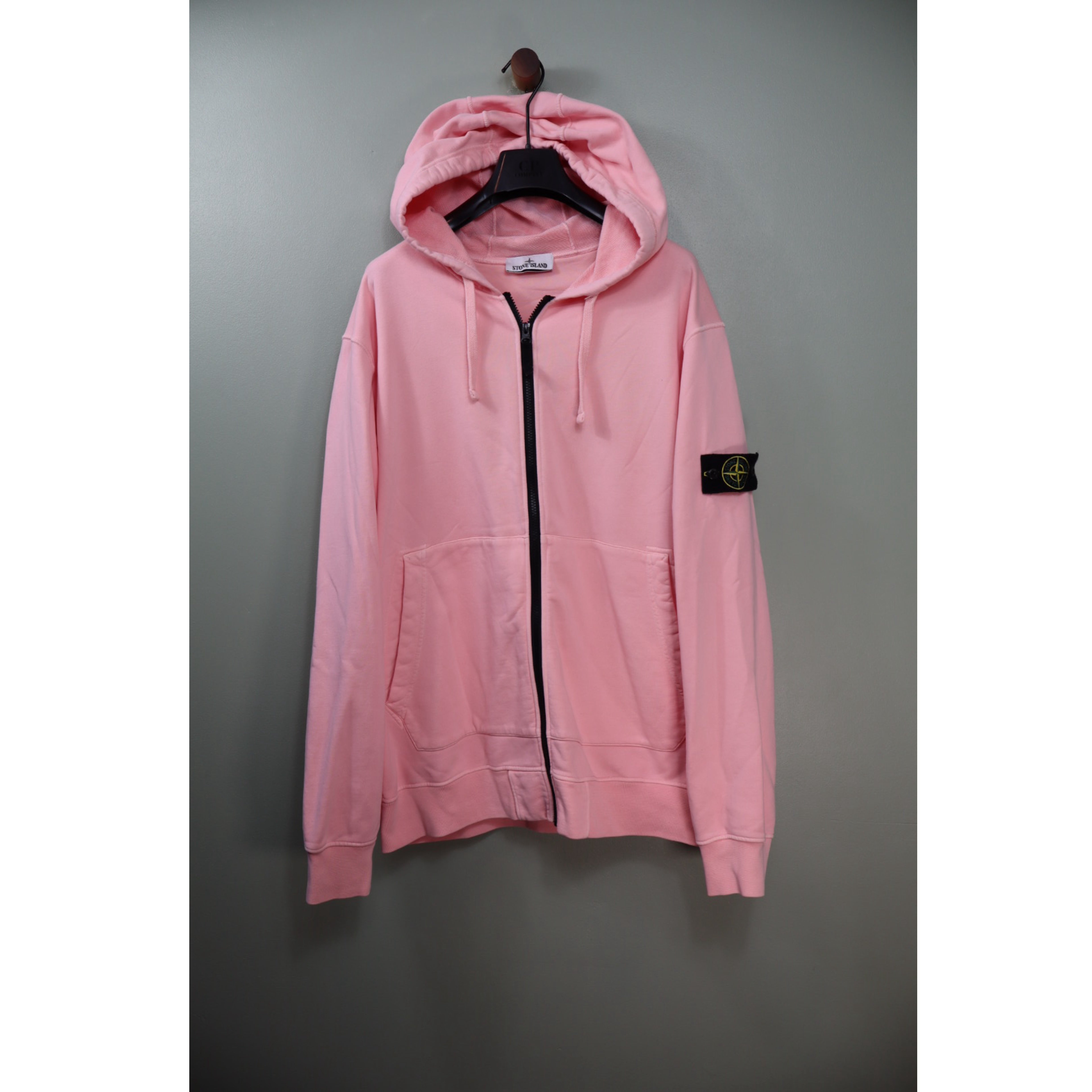 Stone Island Pink Zipped Hoodie