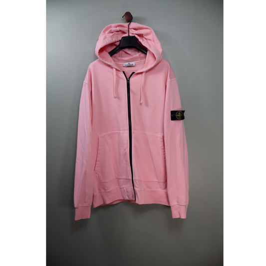 Stone Island Pink Zipped Hoodie