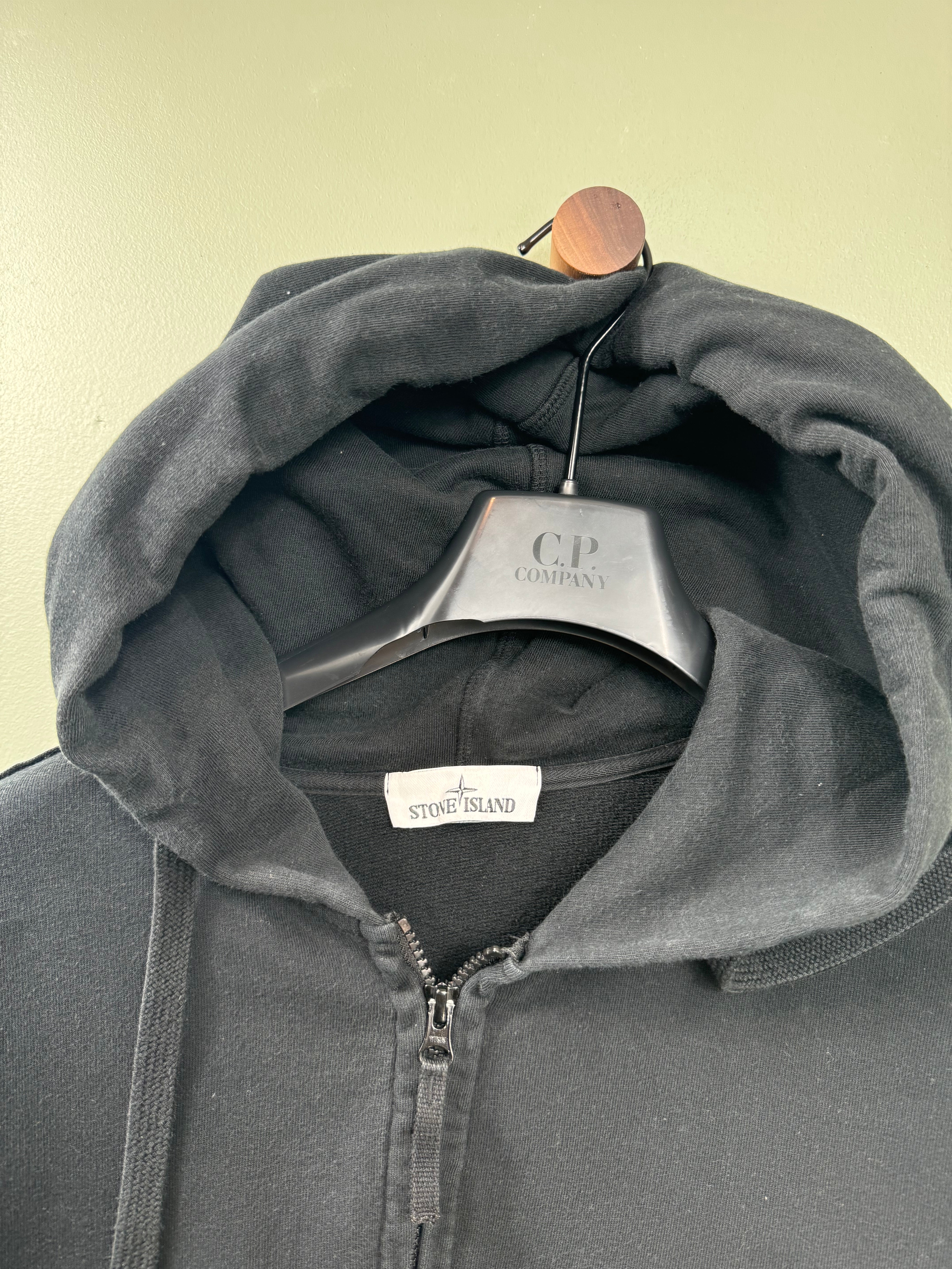 Stone Island Black Zipped Hoodie