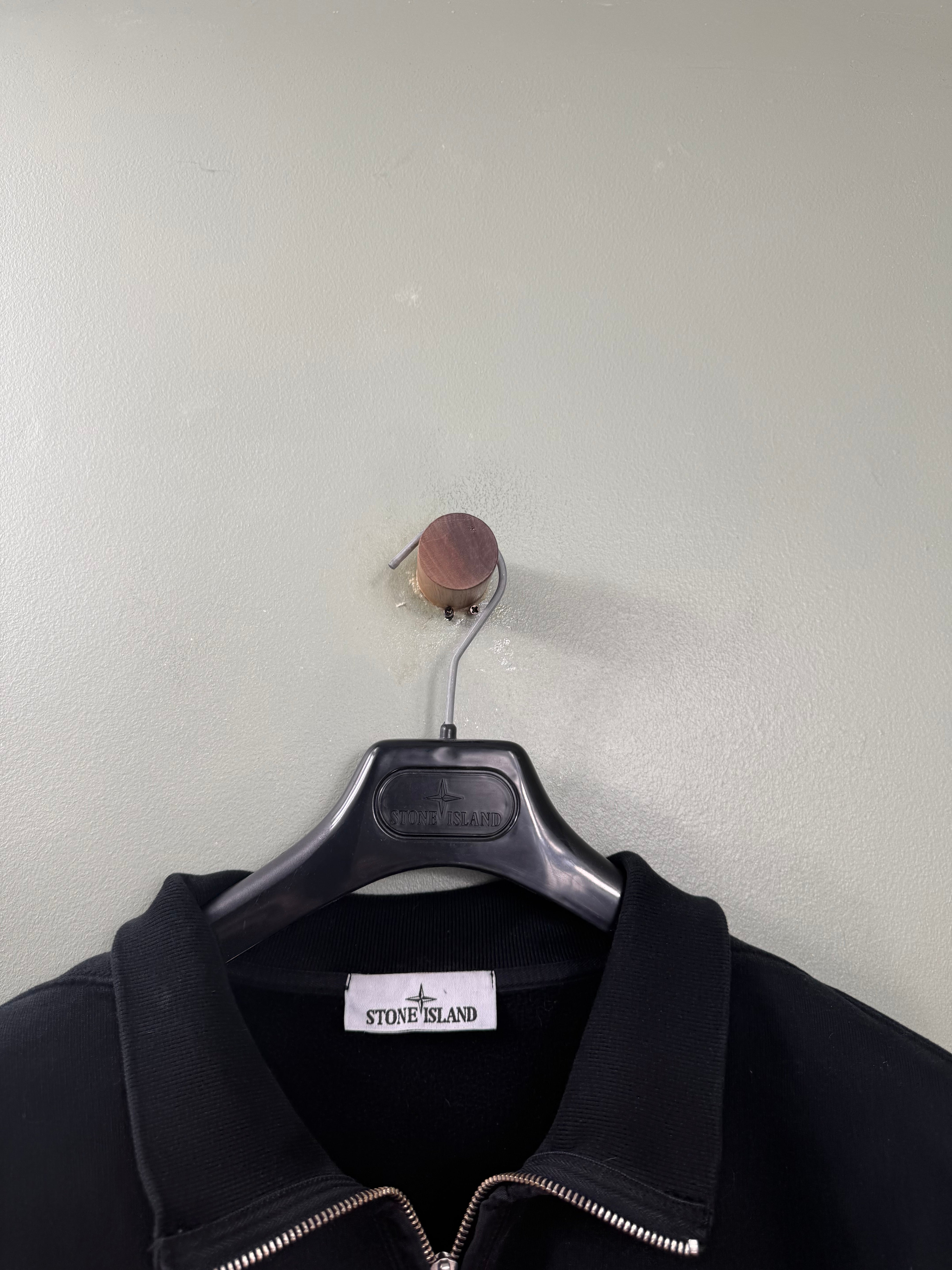 Stone Island Black 1/4 Zip Jumper