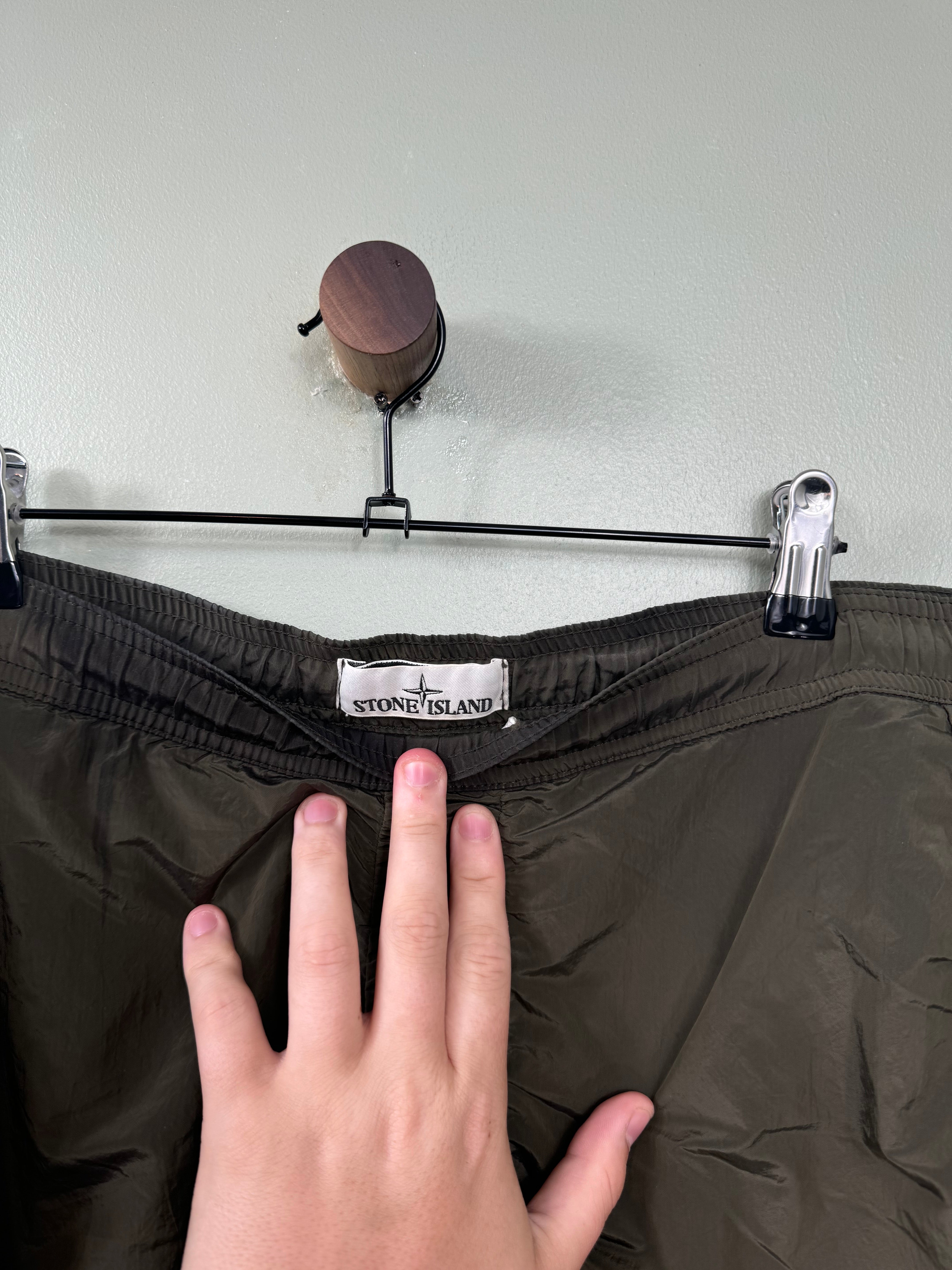 Stone Island Khaki Nylon Metal Shorts