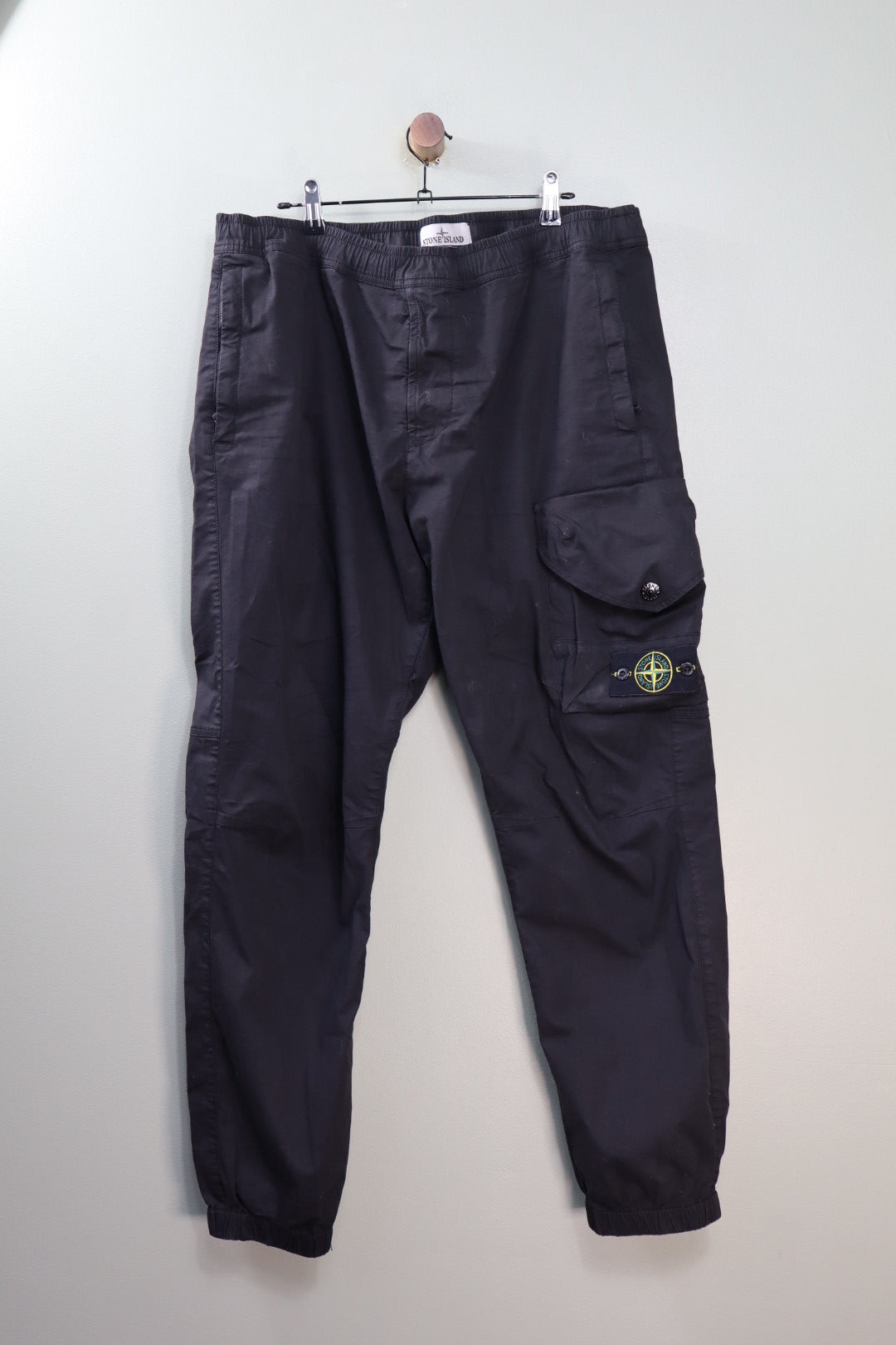 Stone Island Black RE-T Cargo Bottoms