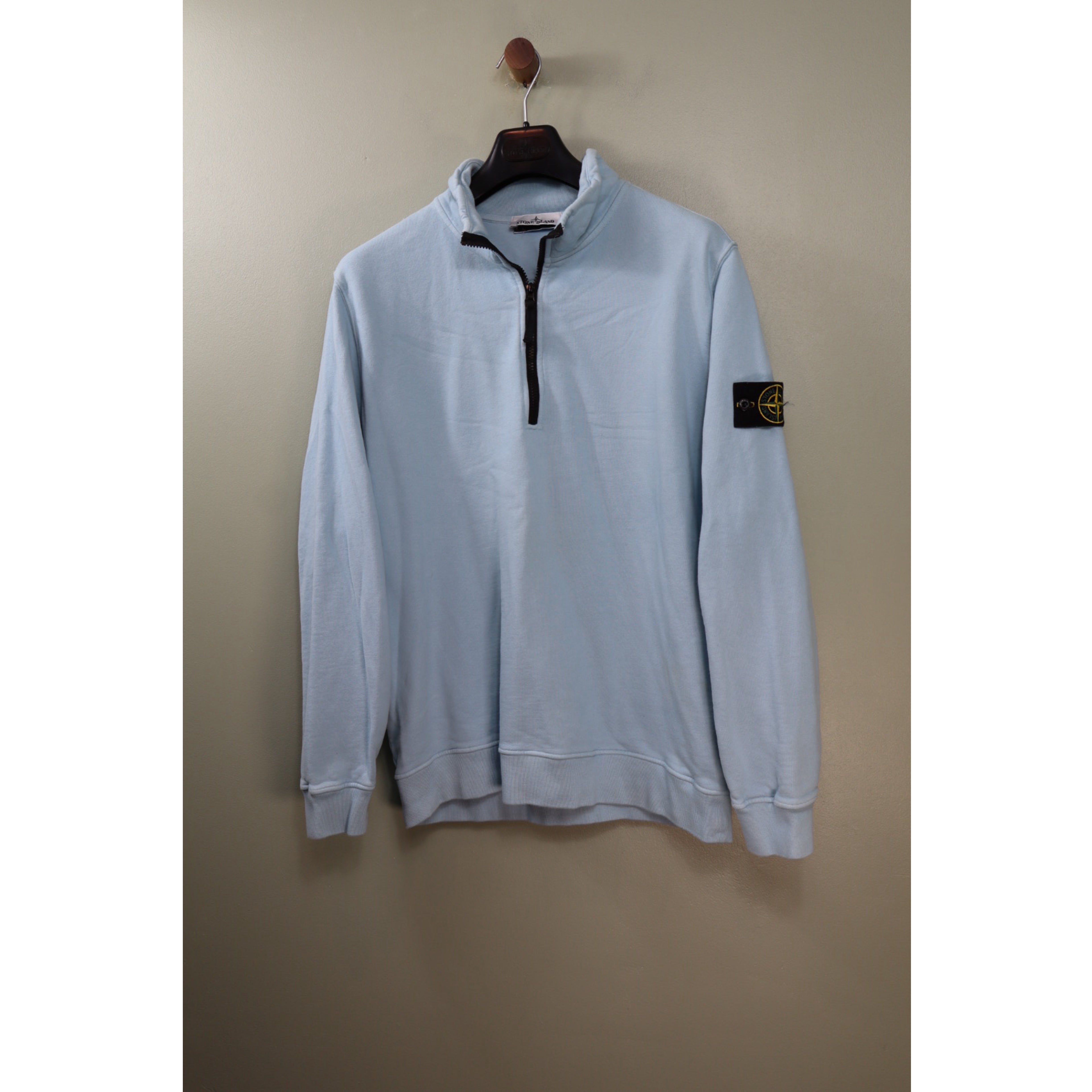 Stone Island Baby Blue 1/4 Zip Jumper