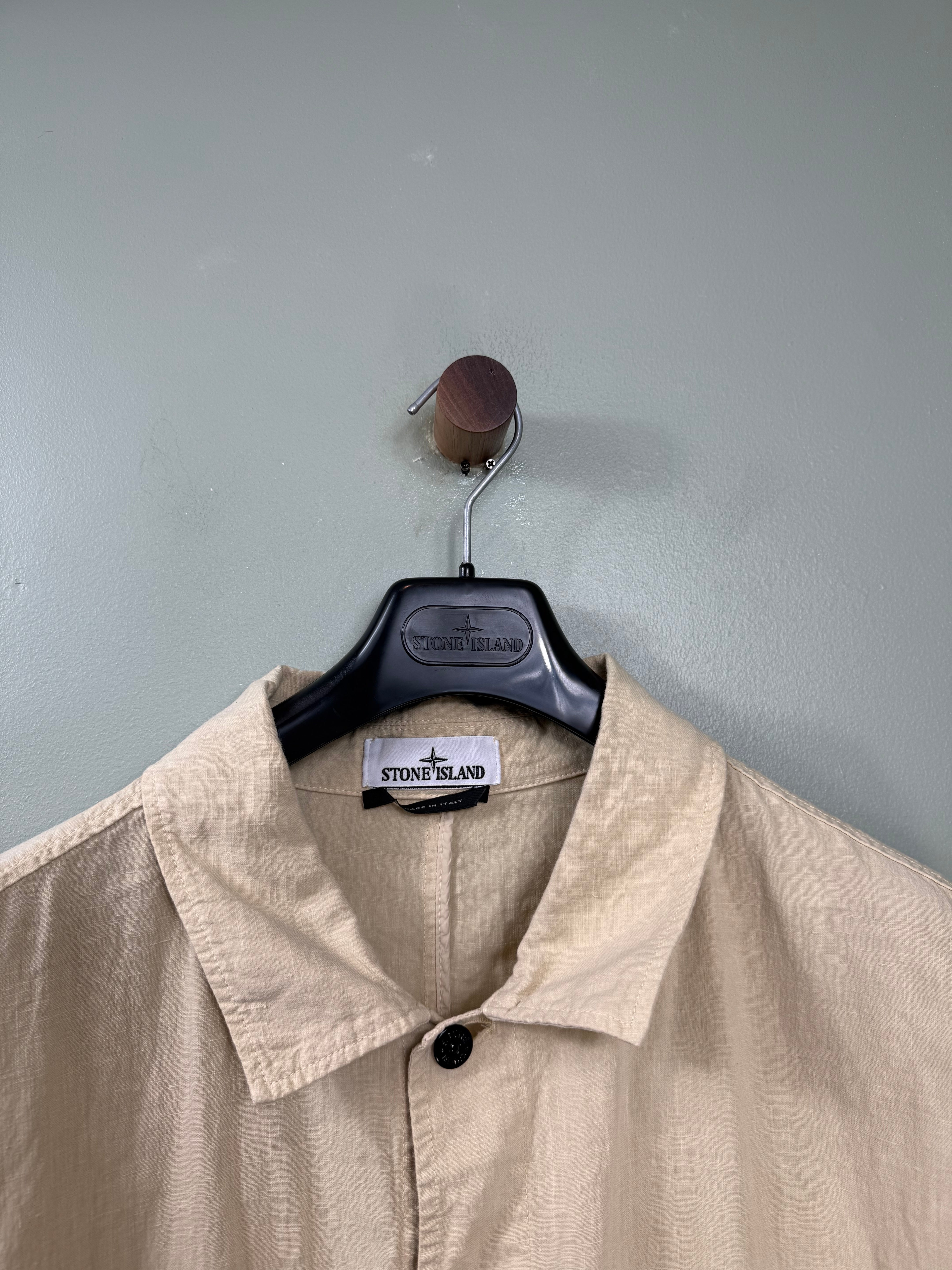 Stone Island Beige Tela Lino Nylon Jacket