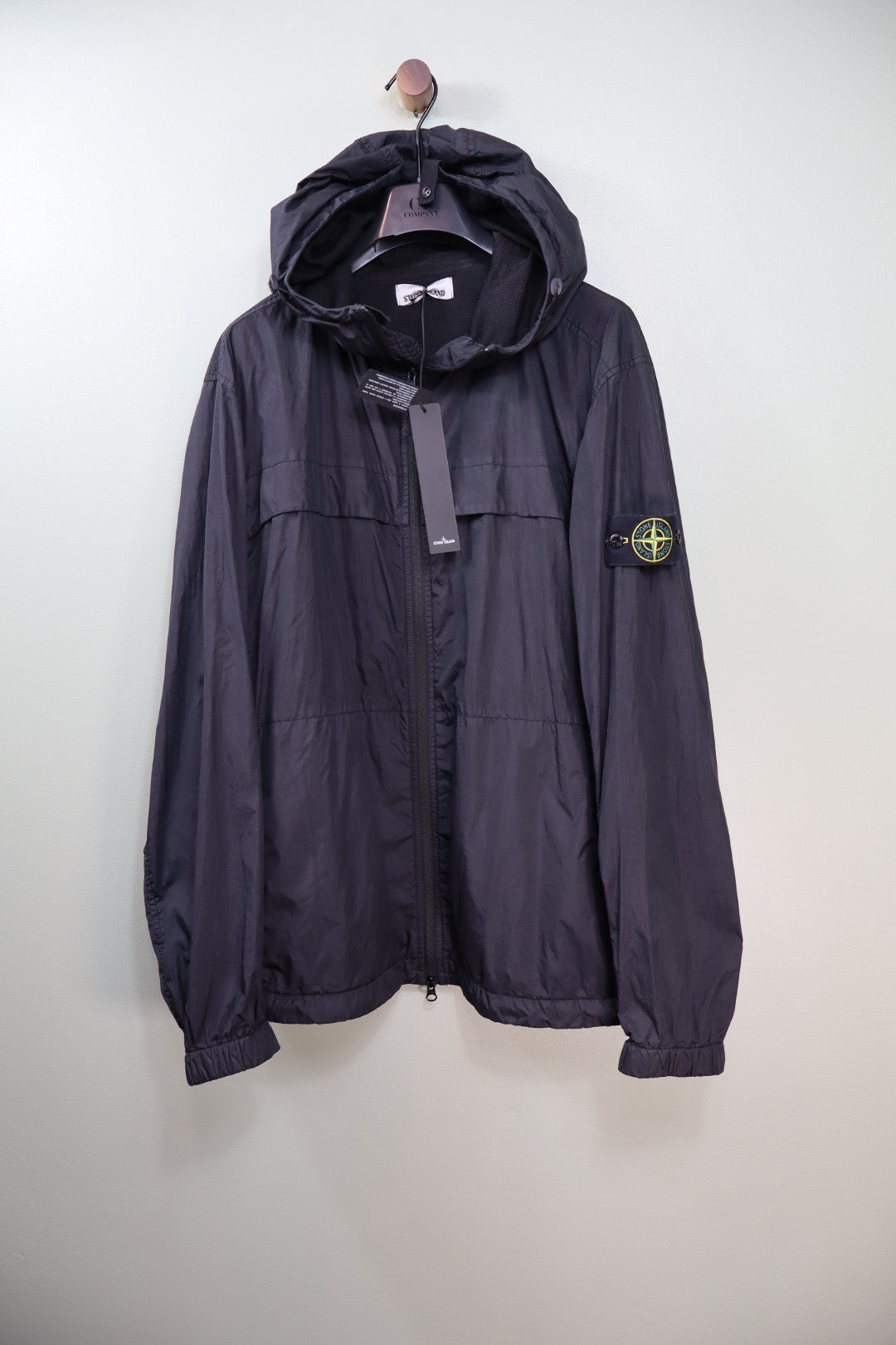Stone Island Black Garment Dyed Crinkle Reps Jacket