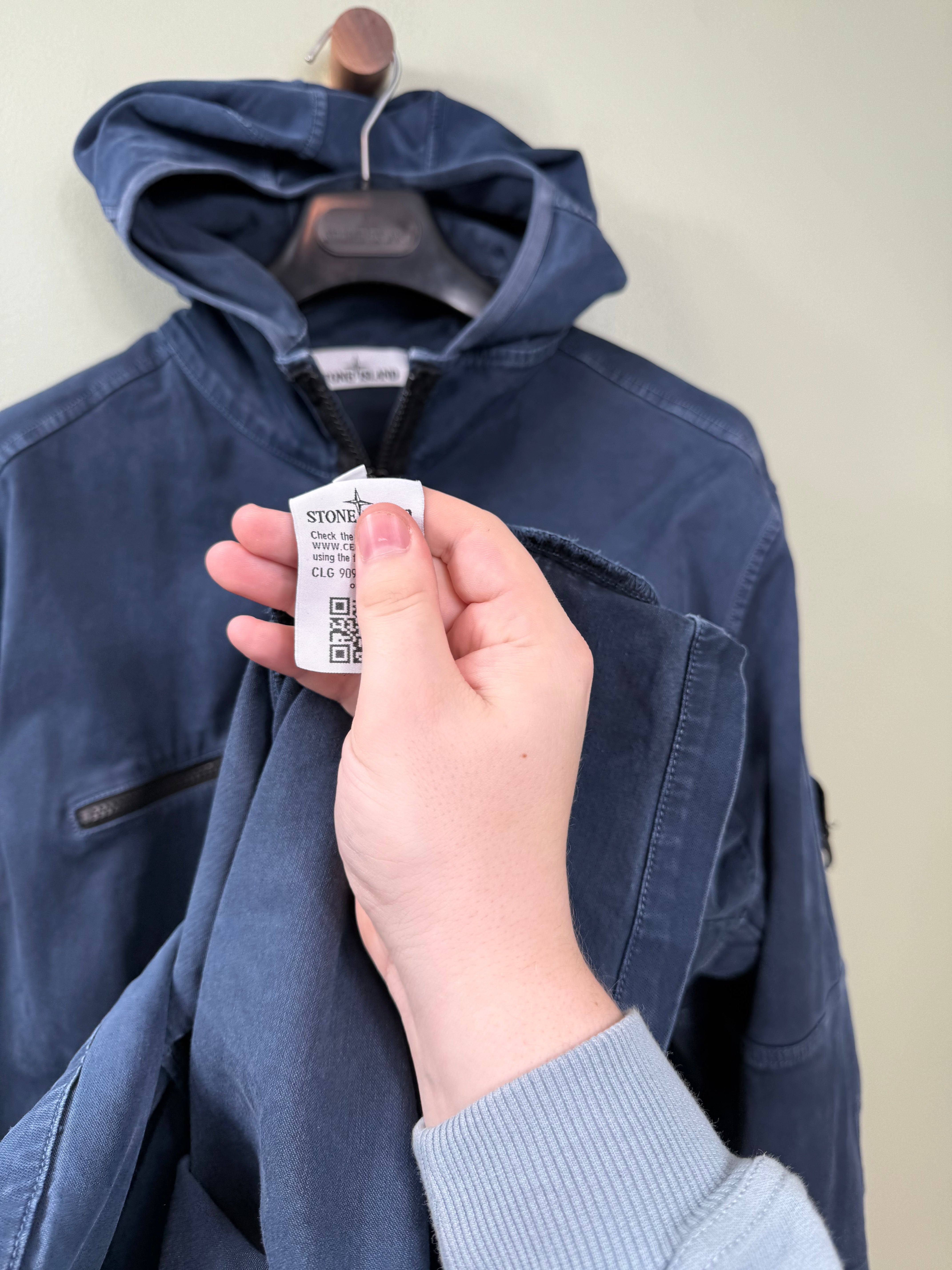 Stone Island Navy Supima Cotton Twill Jacket