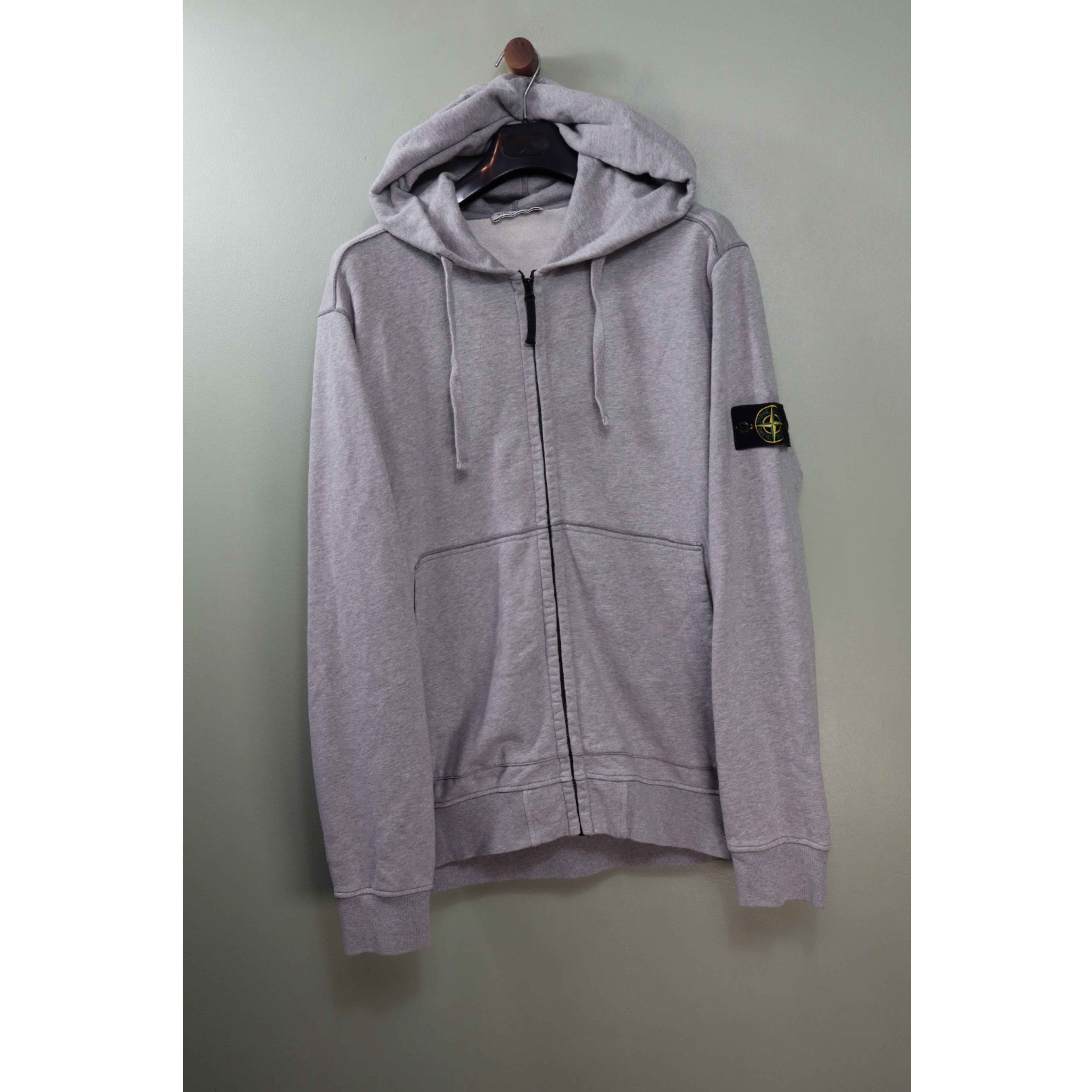 Stone Island Grey Zipped Hoodie