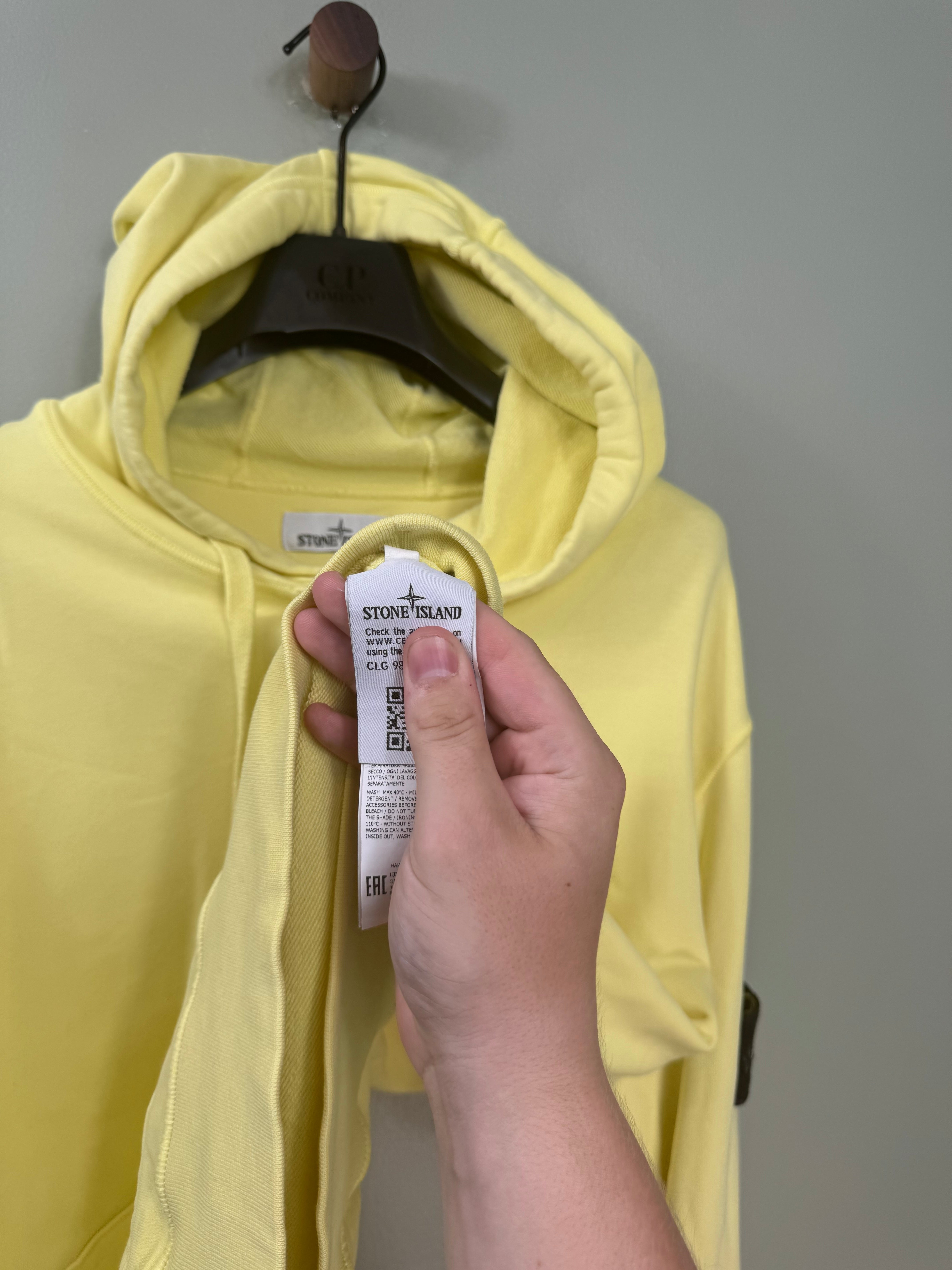 Stone Island Yellow Hoodie