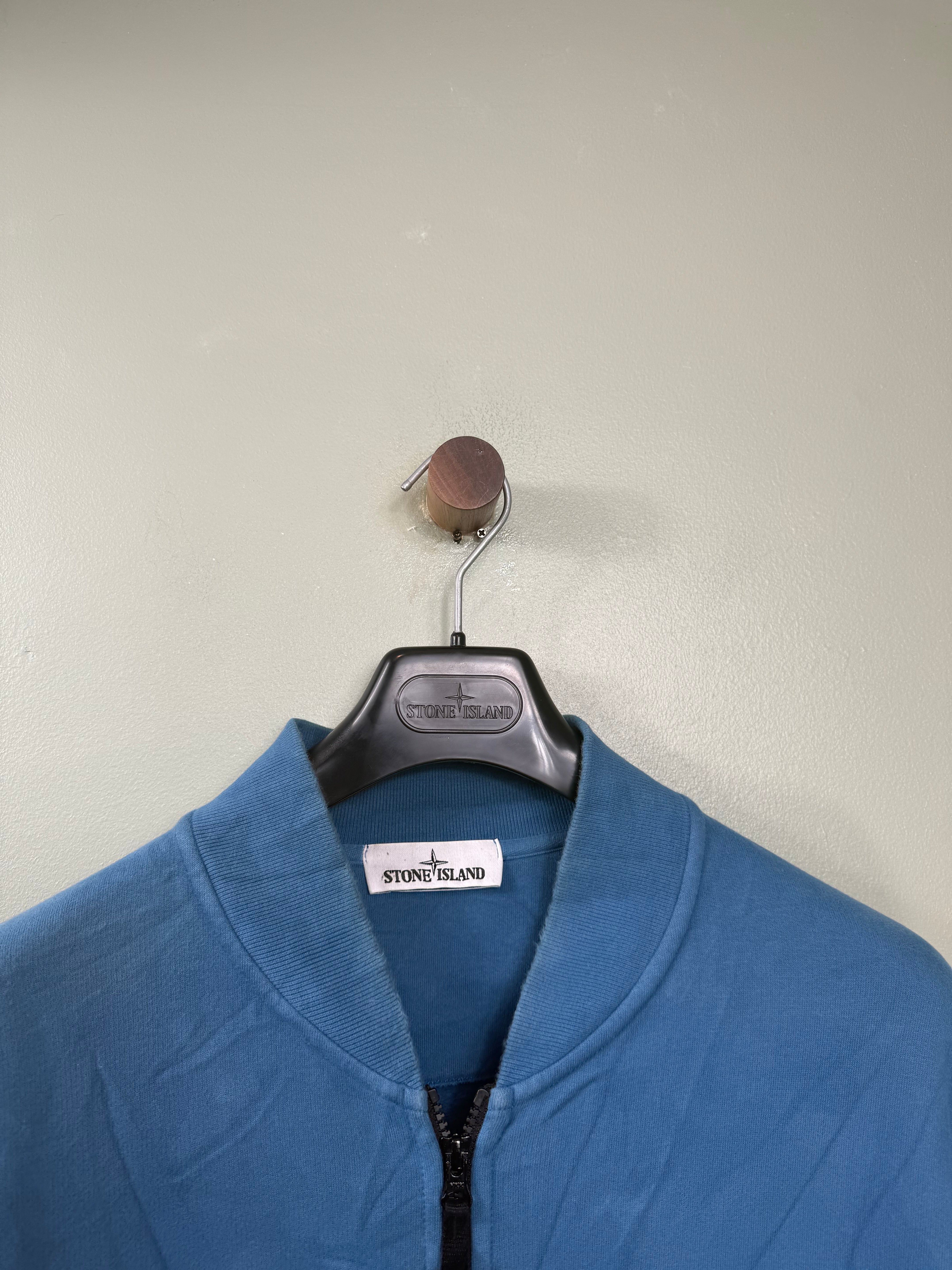 Stone Island Blue Zipped Jumper