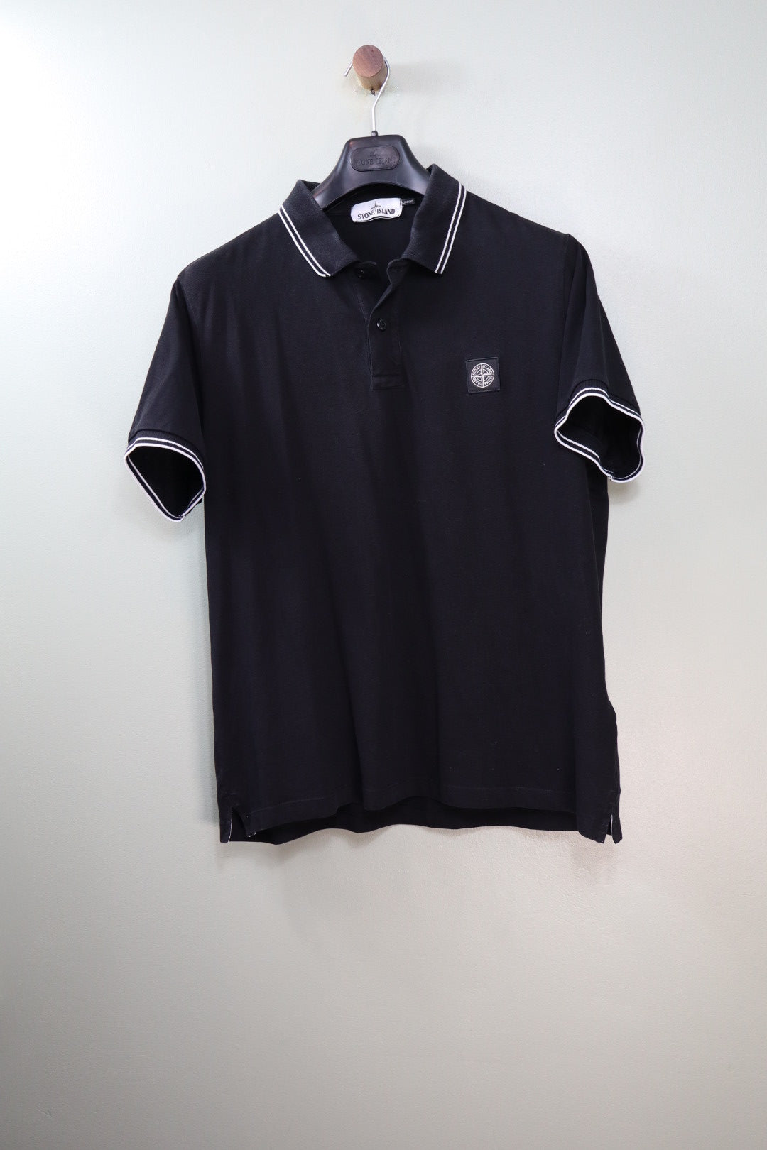 Stone Island Black Slim Fit Polo