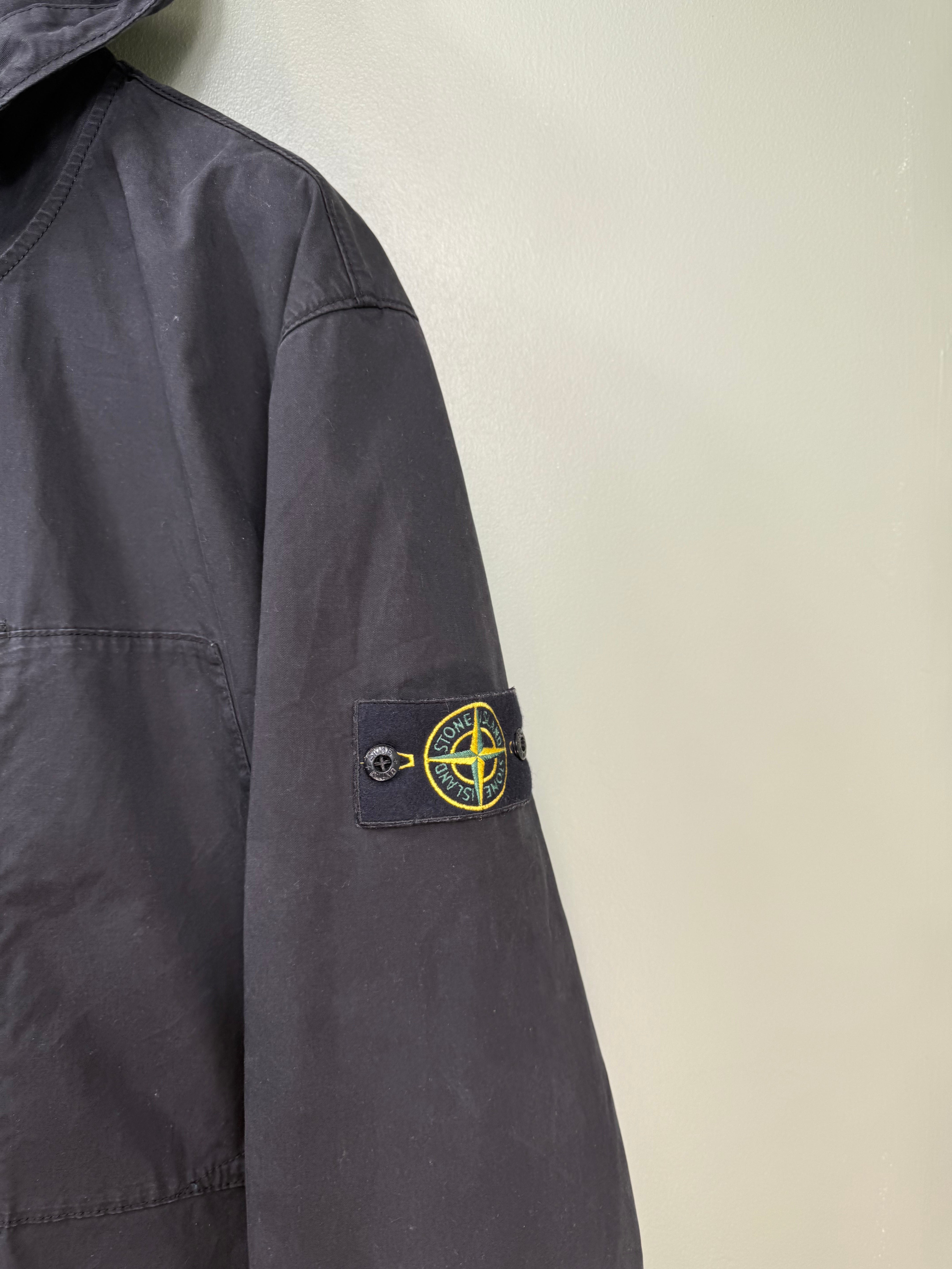 Stone Island Black Supima Cotton Twill Jacket