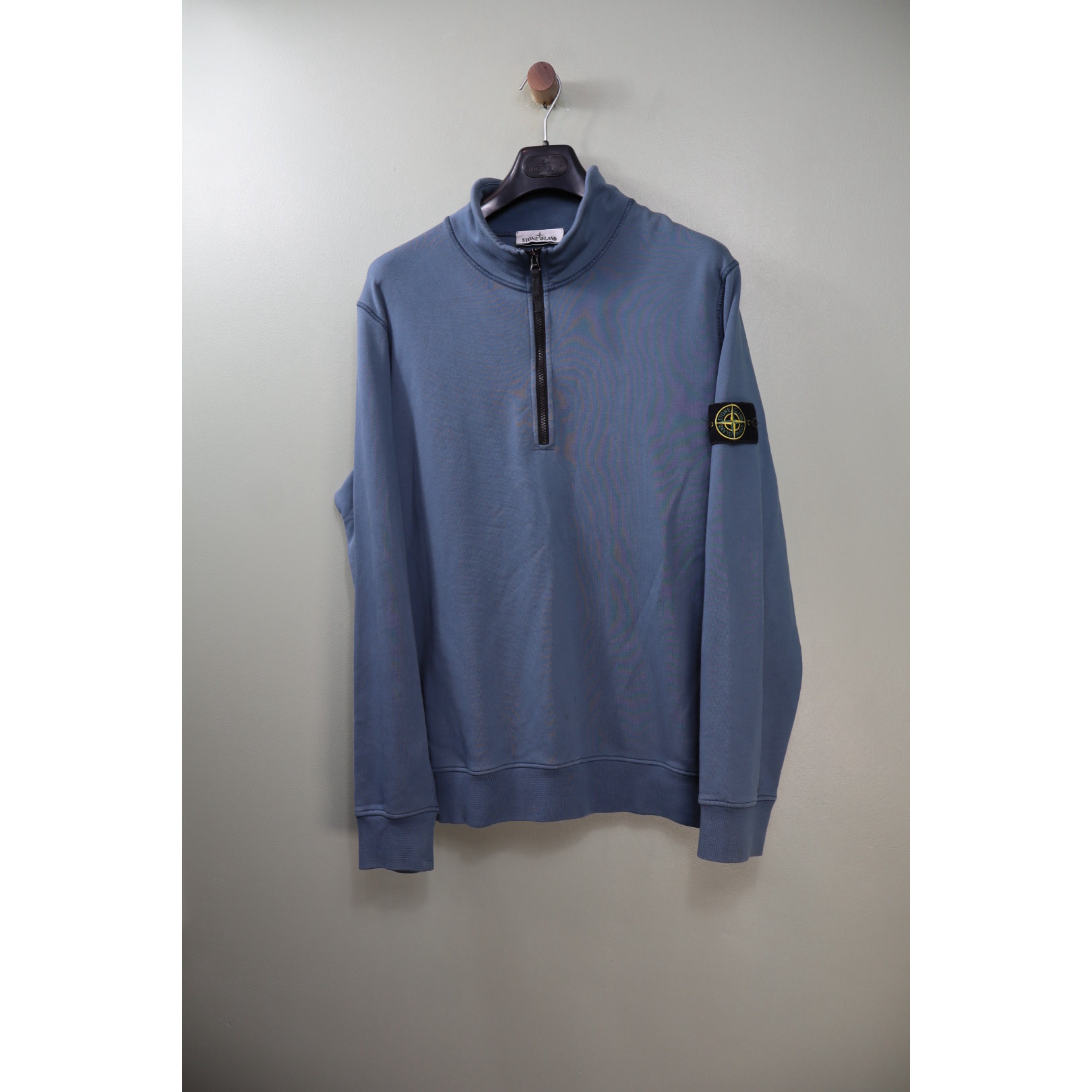 Stone Island Blue 1/4 Zip Jumper